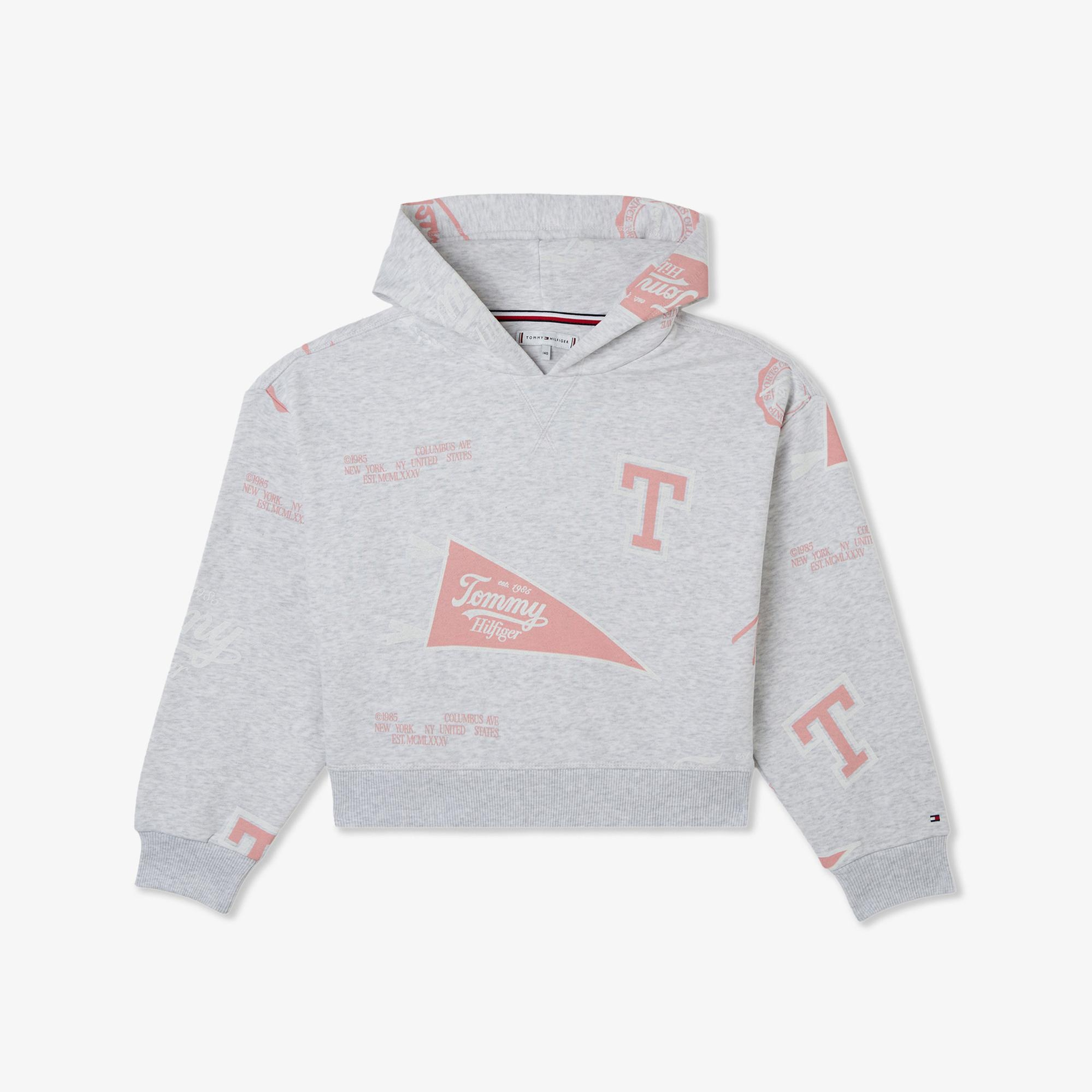Tommy Hilfiger Hooded Çocuk Beyaz Sweatshirt
