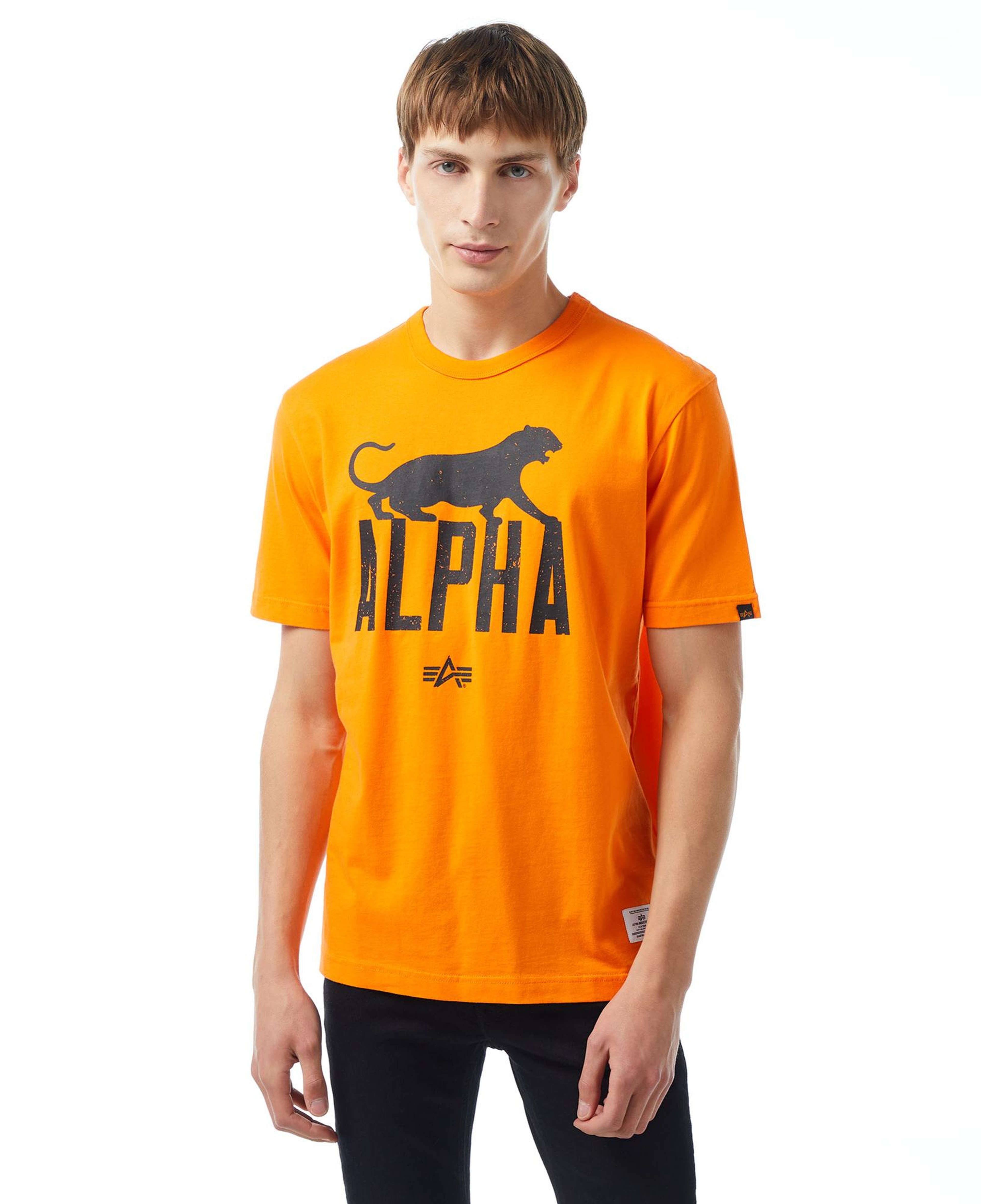 Alpha Industries Alpha Leopard Erkek Turuncu T-Shirt
