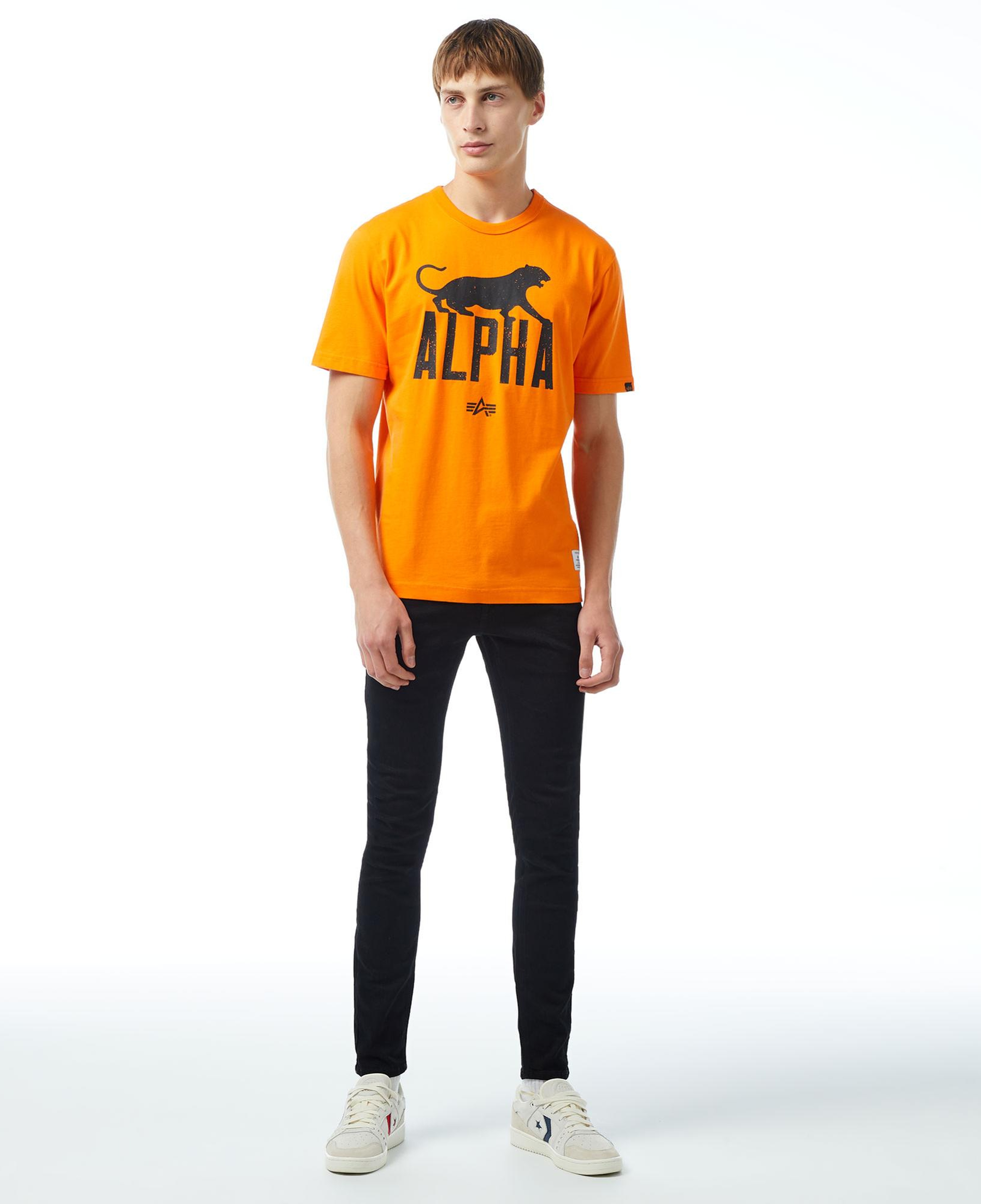 Alpha Industries Alpha Leopard Erkek Turuncu T-Shirt