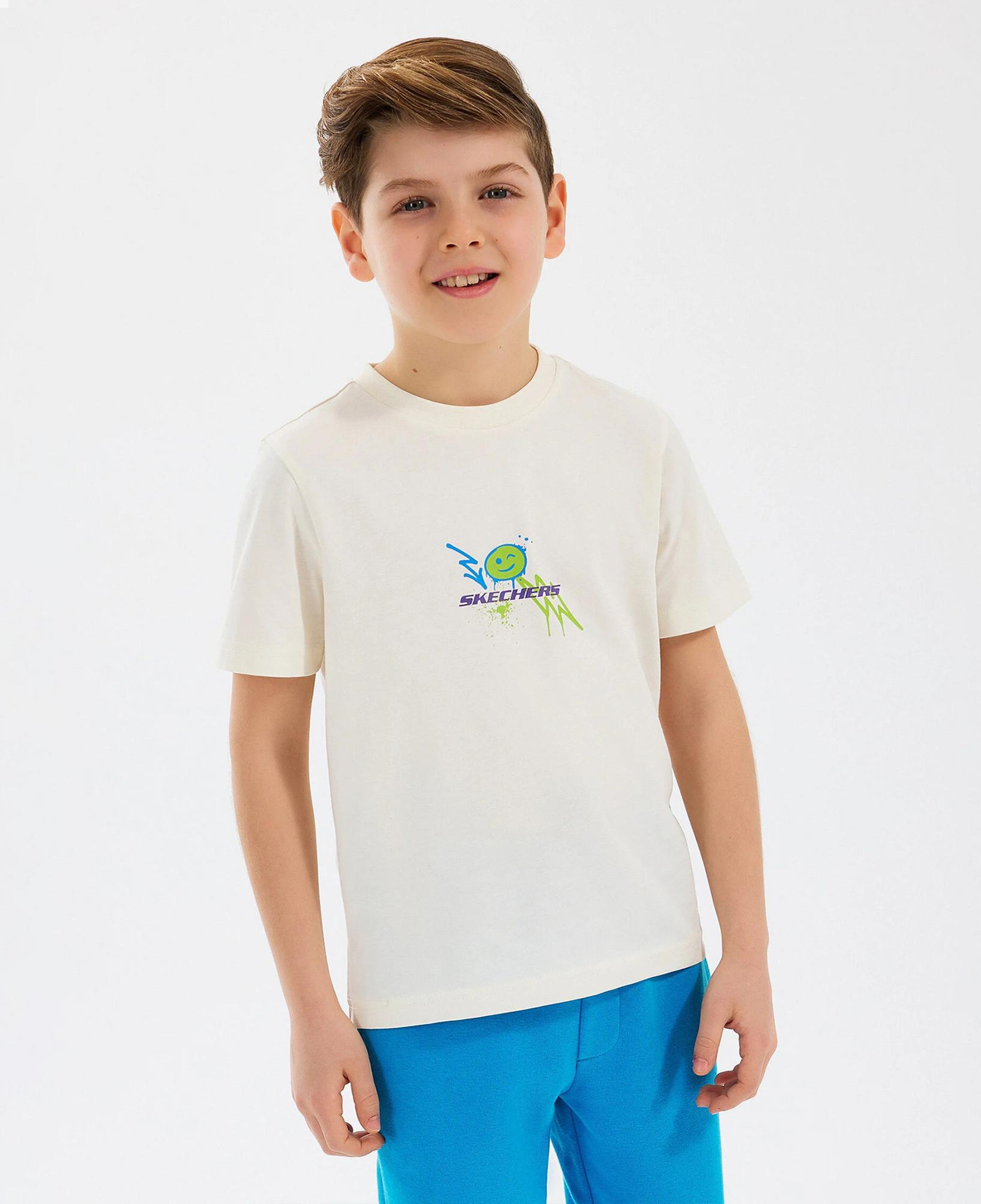 Skechers Graphic Çocuk Beyaz T-Shirt