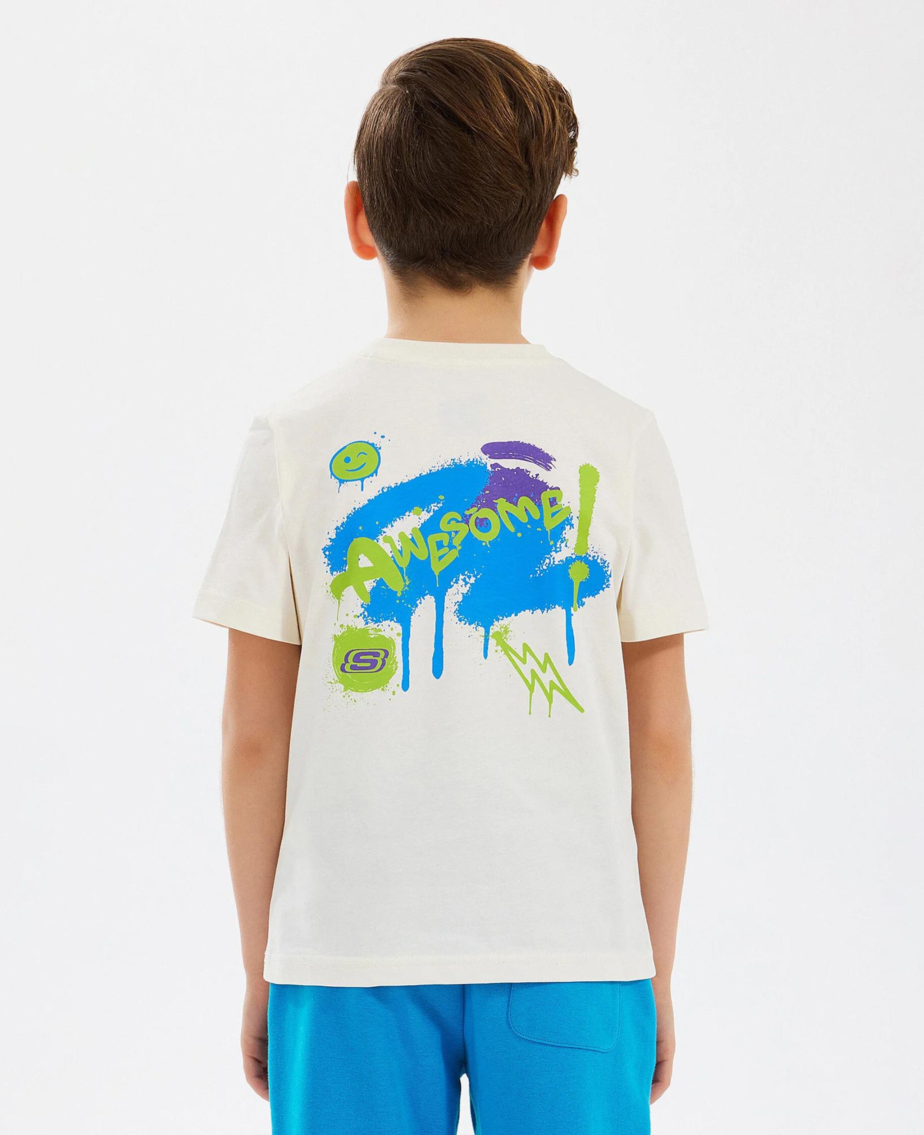 Skechers Graphic Çocuk Beyaz T-Shirt