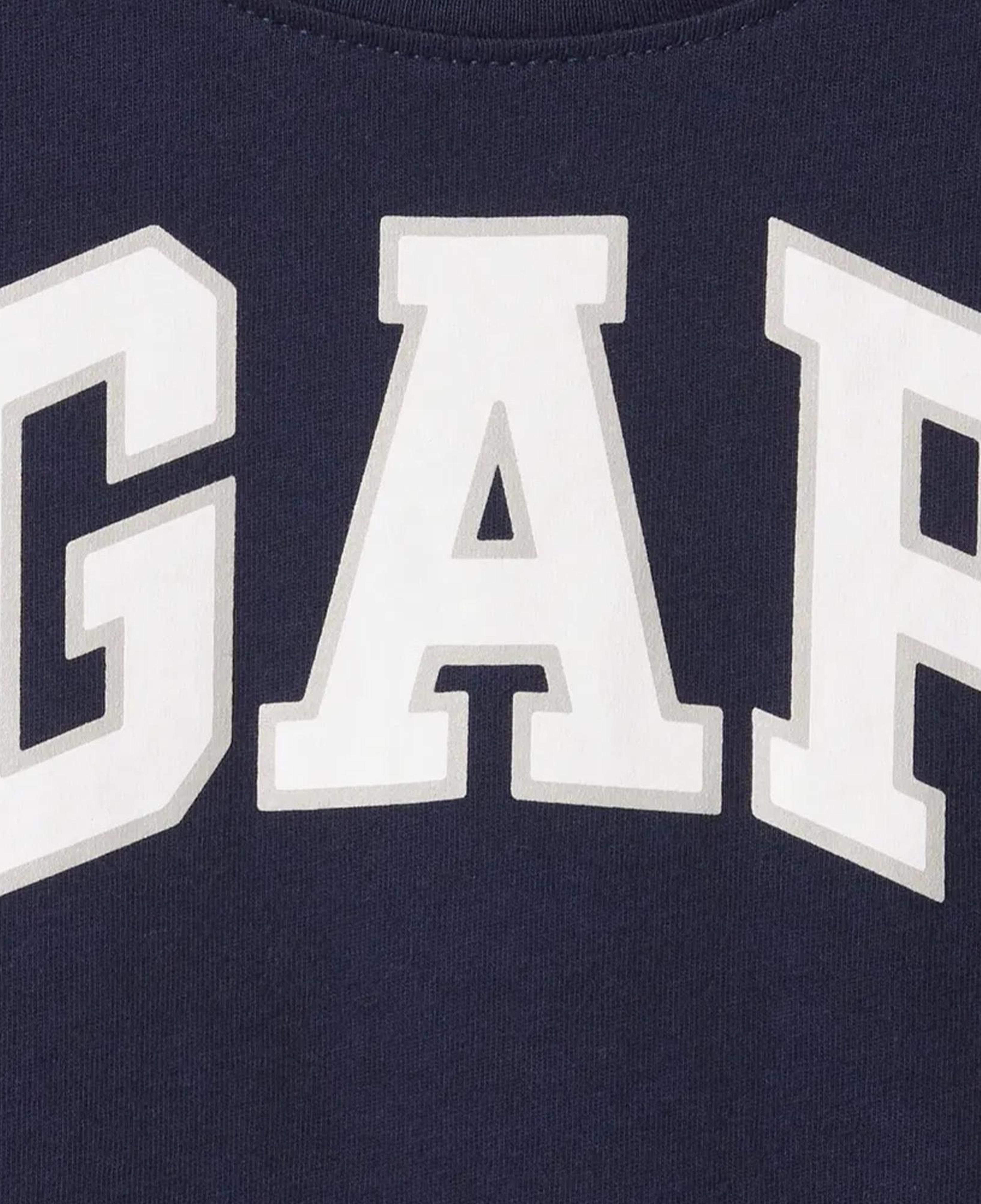 Gap V-Bas Çocuk Gri T-Shirt