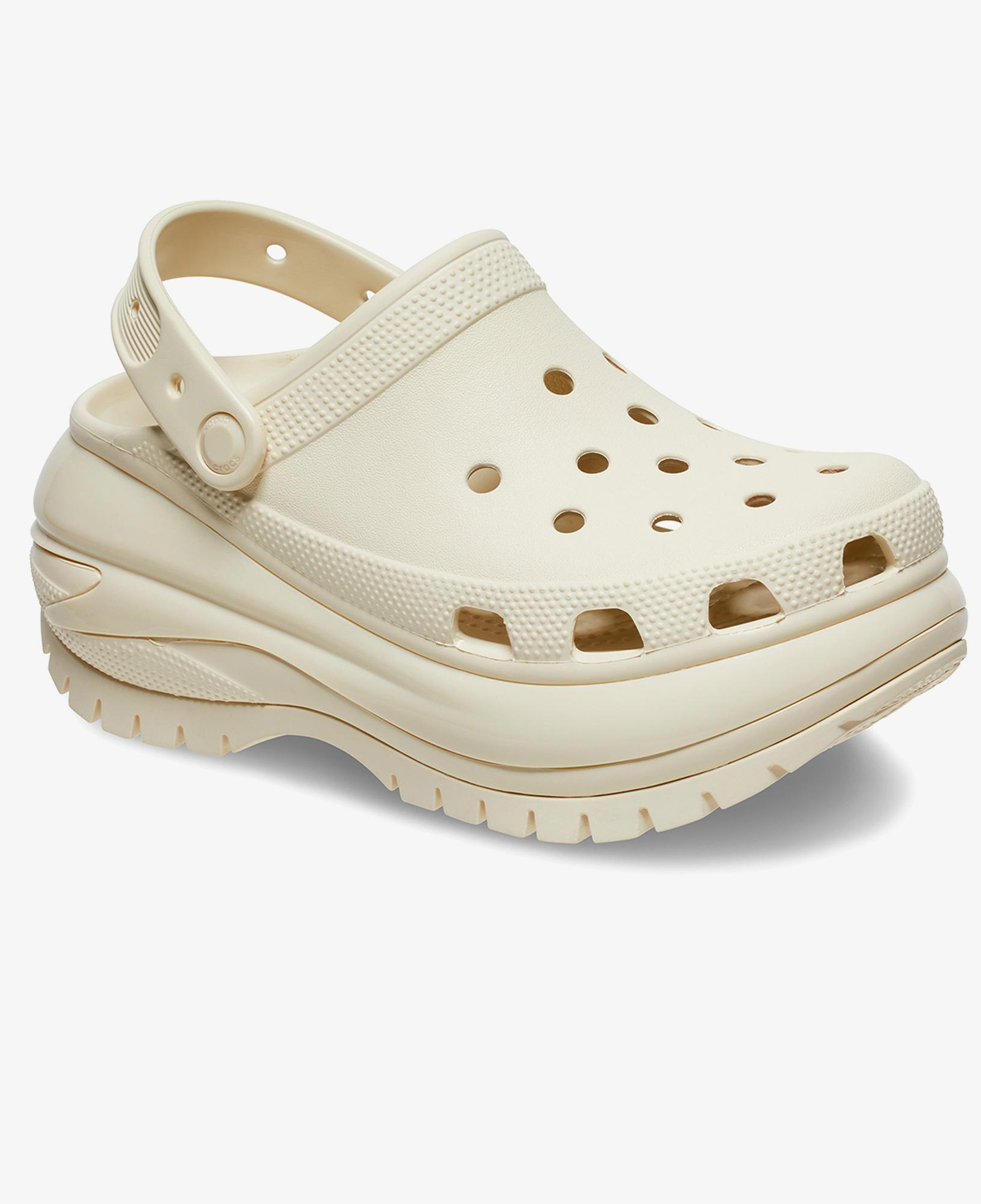 Crocs Classic Mega Crush Kadın Krem Terlik