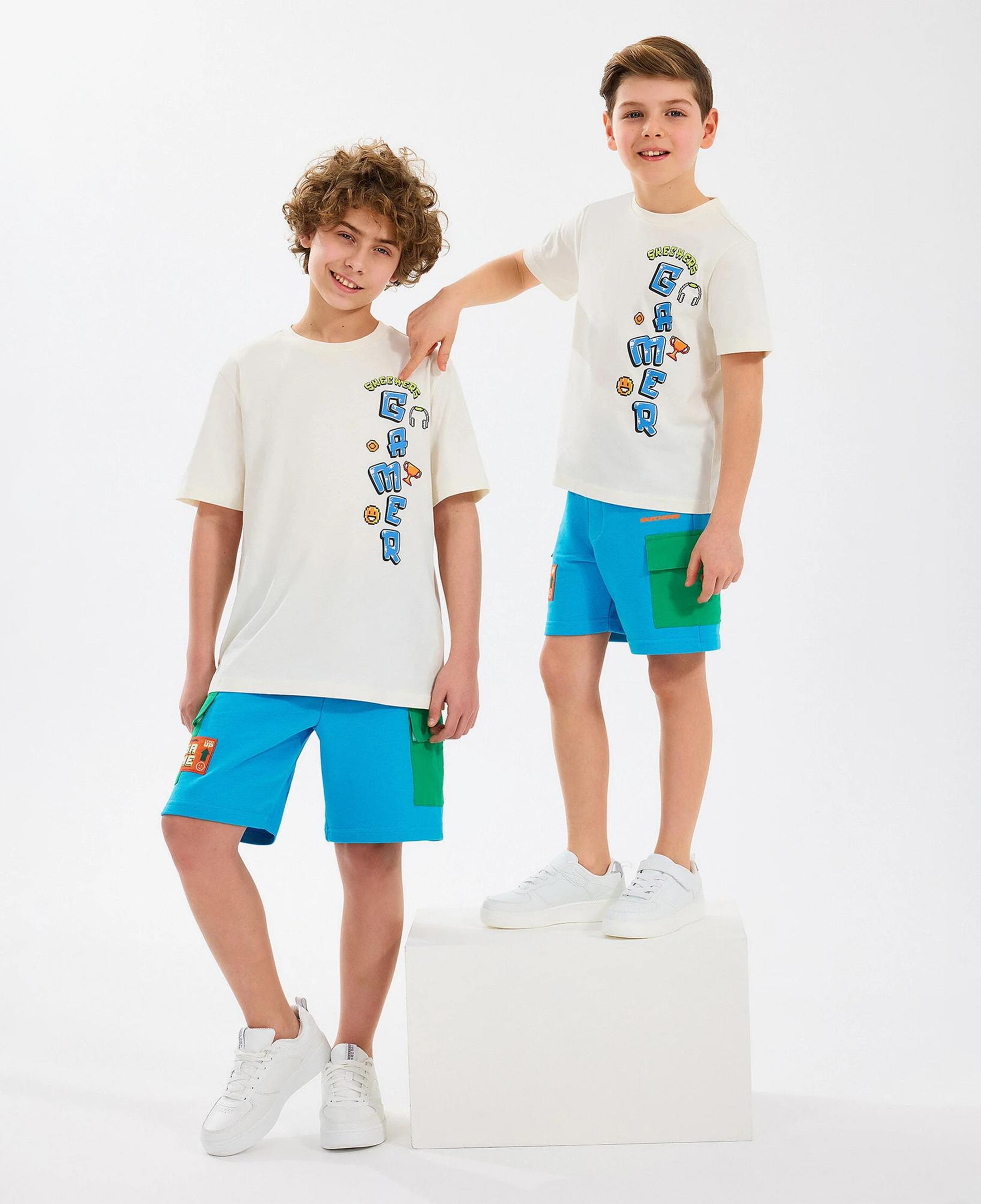 Skechers Graphic Çocuk Beyaz T-Shirt