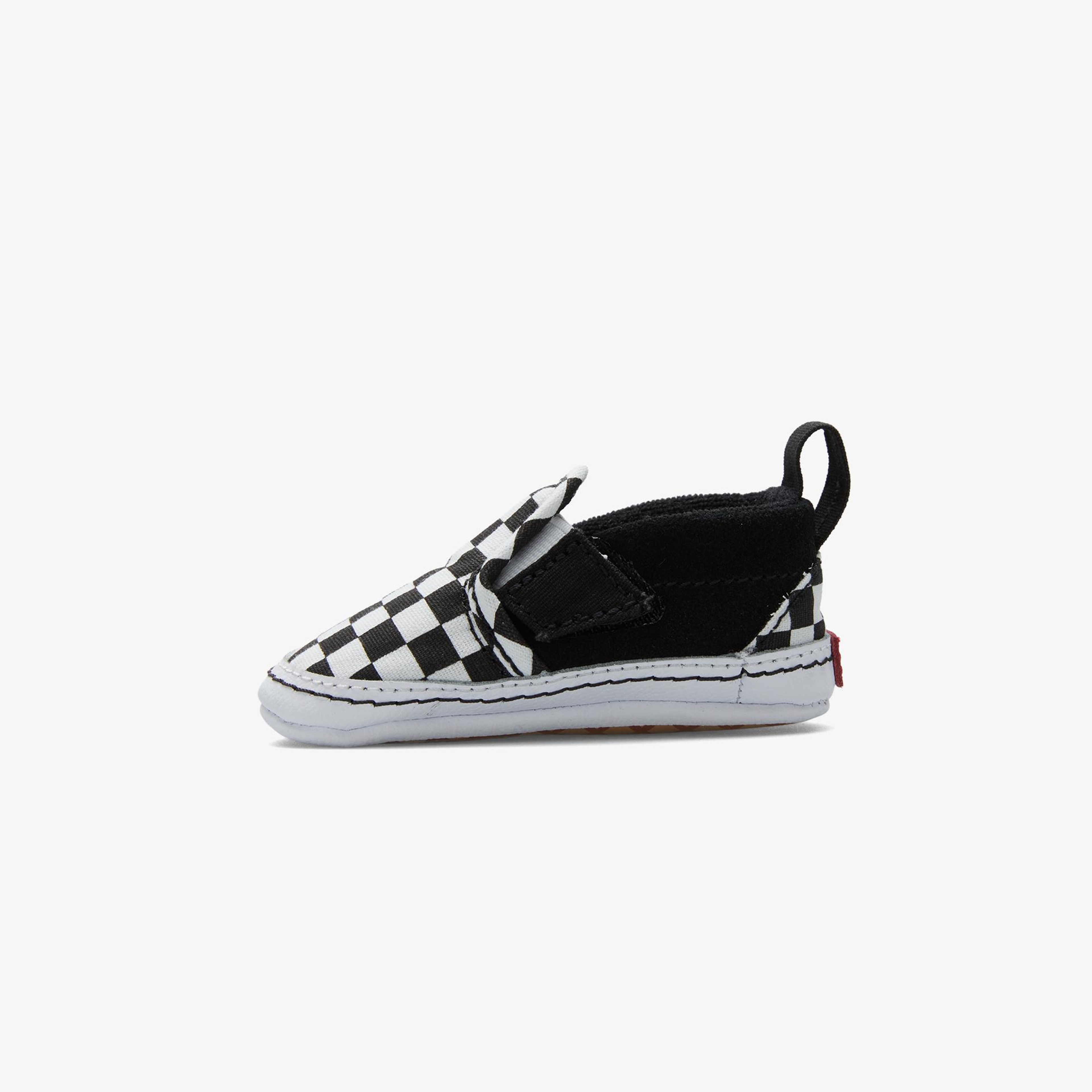 Vans Slip On V-Crib Checkered Bebek Beyaz Spor Ayakkabı