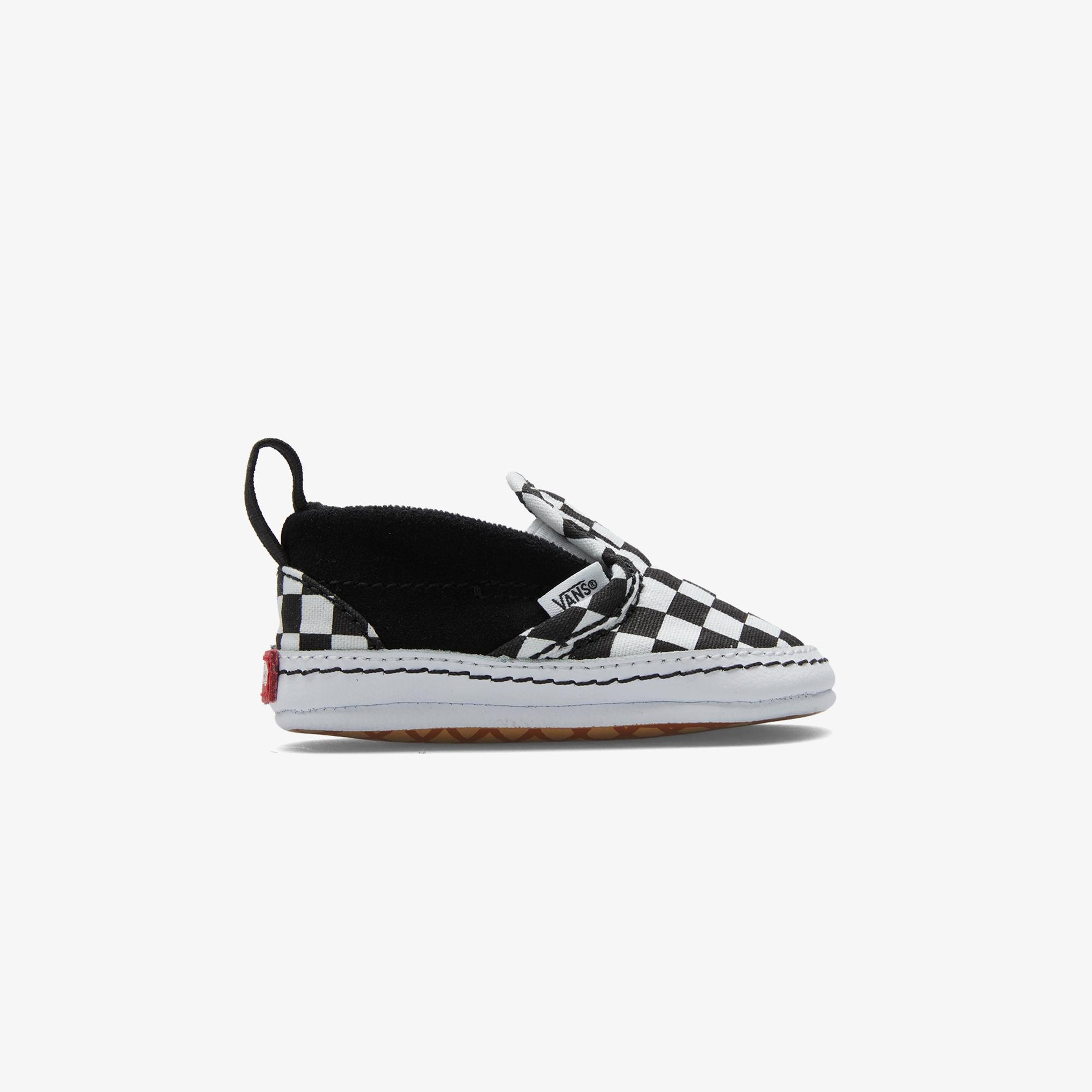 Vans Slip On V-Crib Checkered Bebek Beyaz Spor Ayakkabı