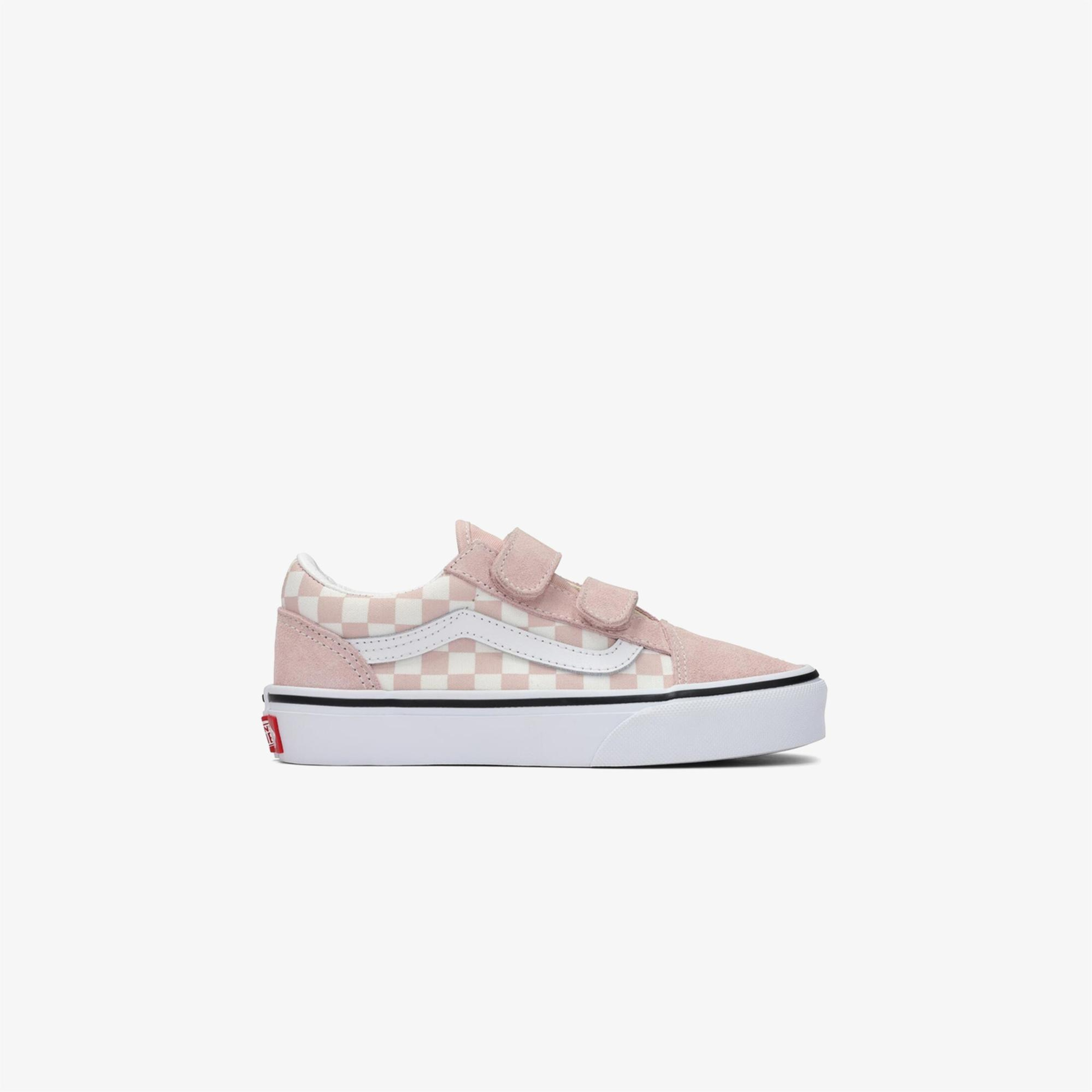 Vans Old Skool V Damalı Çocuk Pembe Spor Ayakkabı