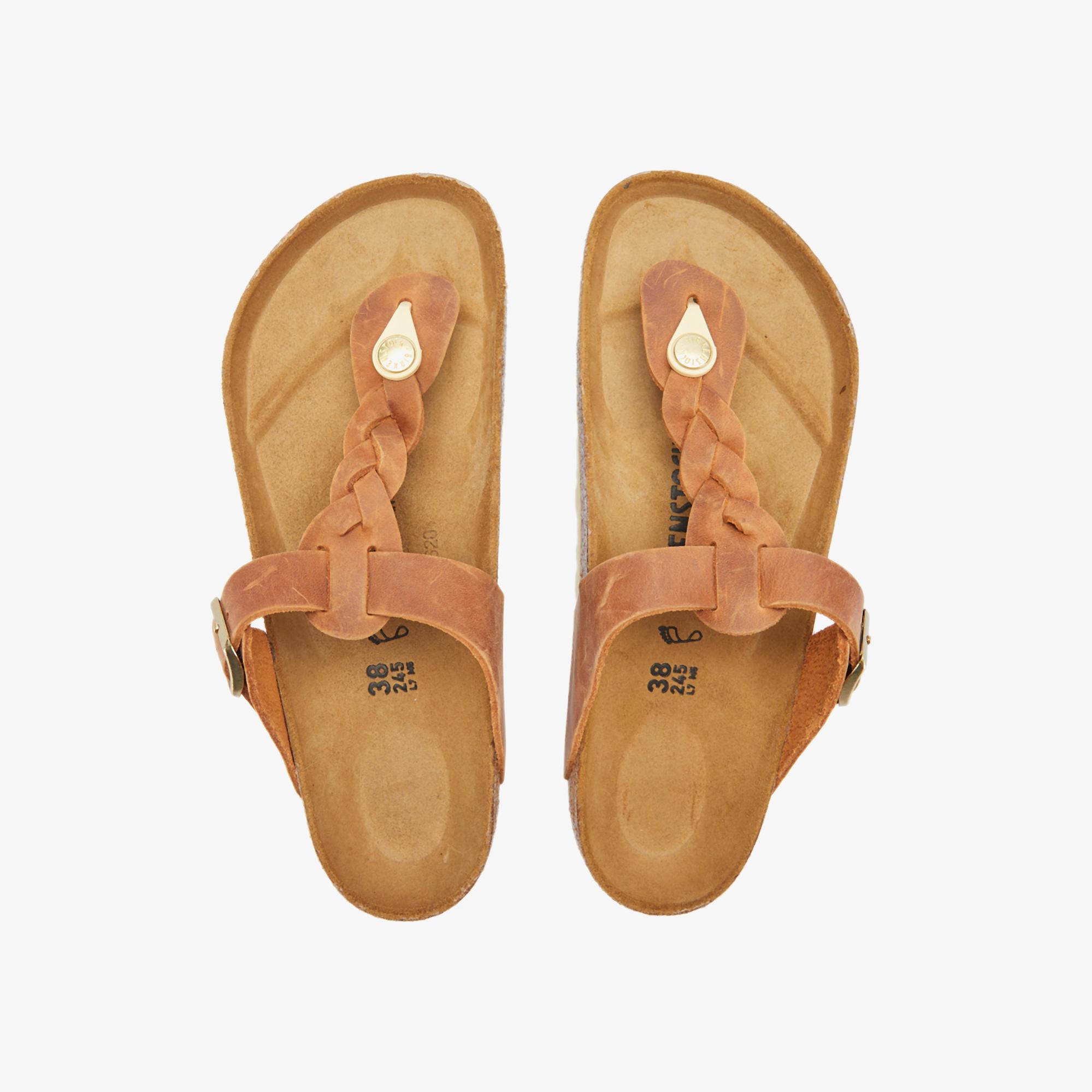 Birkenstock Gizeh Leoi Braided Kadın Kahverengi Terlik