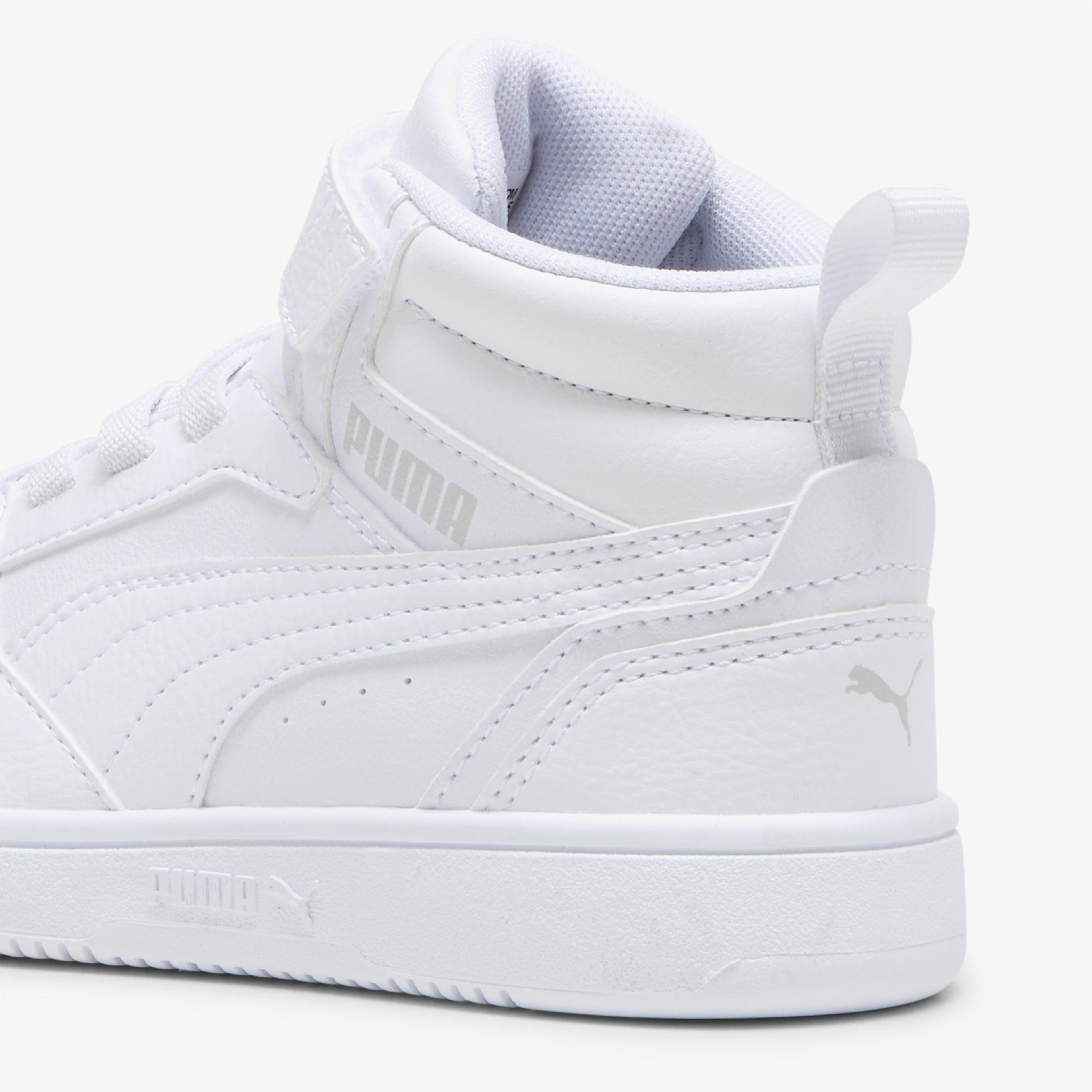 Puma Rebound V6 Mid Çocuk Beyaz Spor Ayakkabı