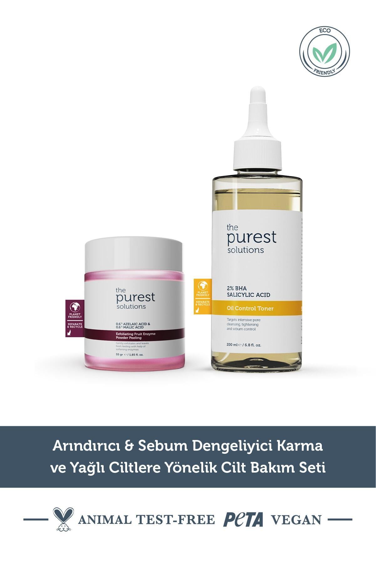 The Purest Solutions Arındırıcı & Sebum Dengeliyici Karma ve Yağlı Ciltlere Yönelik Cilt Bakım Seti