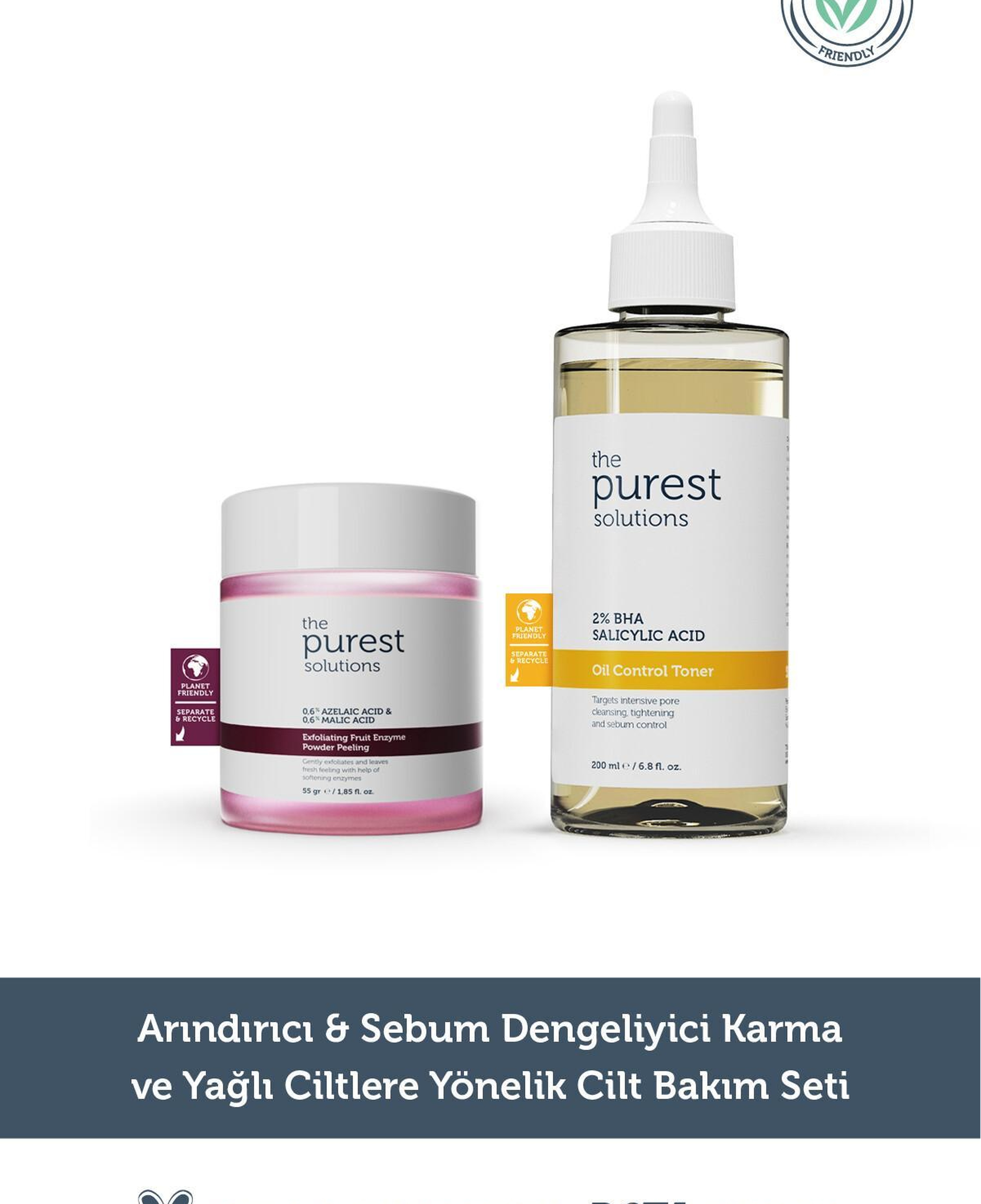 The Purest Solutions Arındırıcı & Sebum Dengeliyici Karma ve Yağlı Ciltlere Yönelik Cilt Bakım Seti