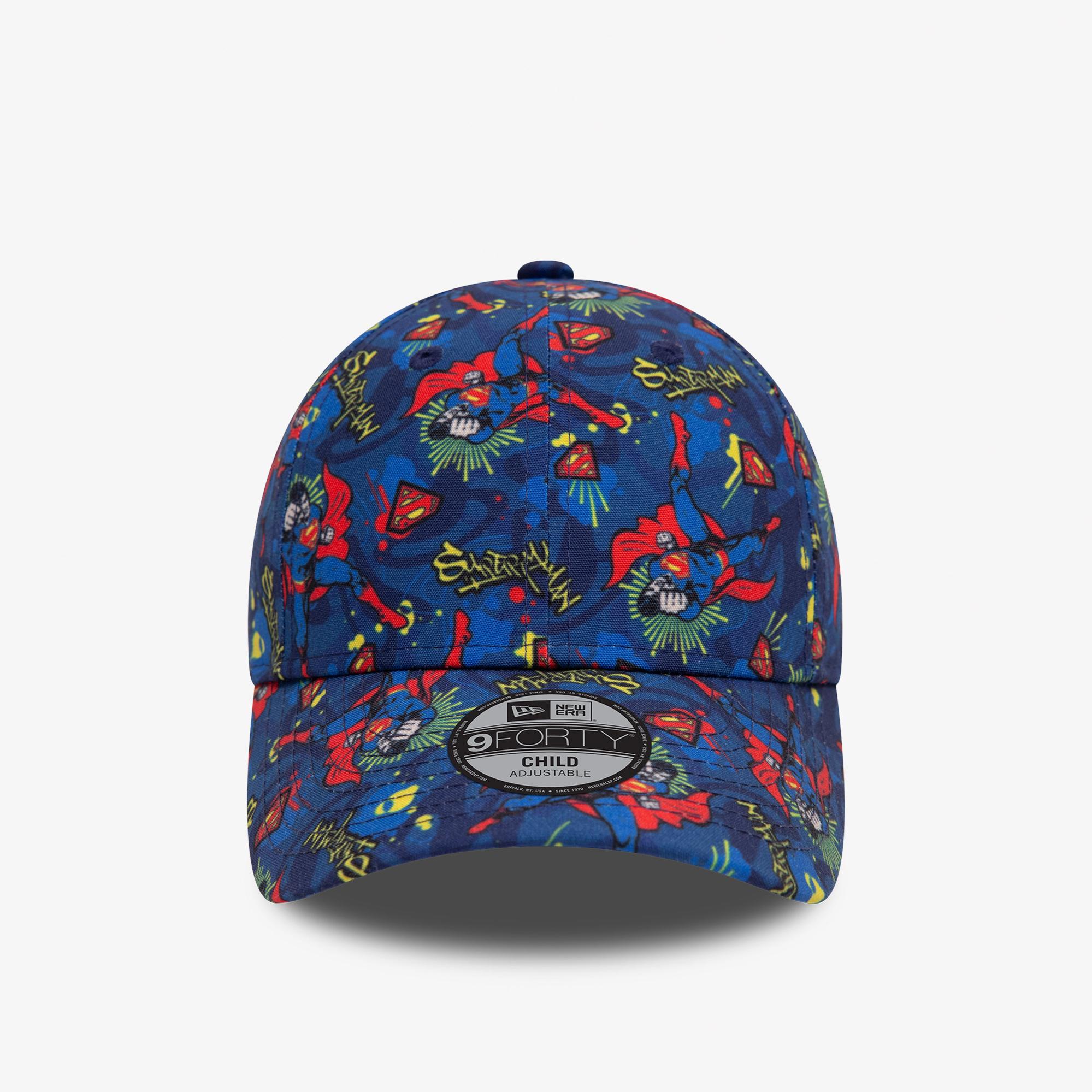 New Era DC Superman All Over Print 9Forty Çocuk Mavi Şapka