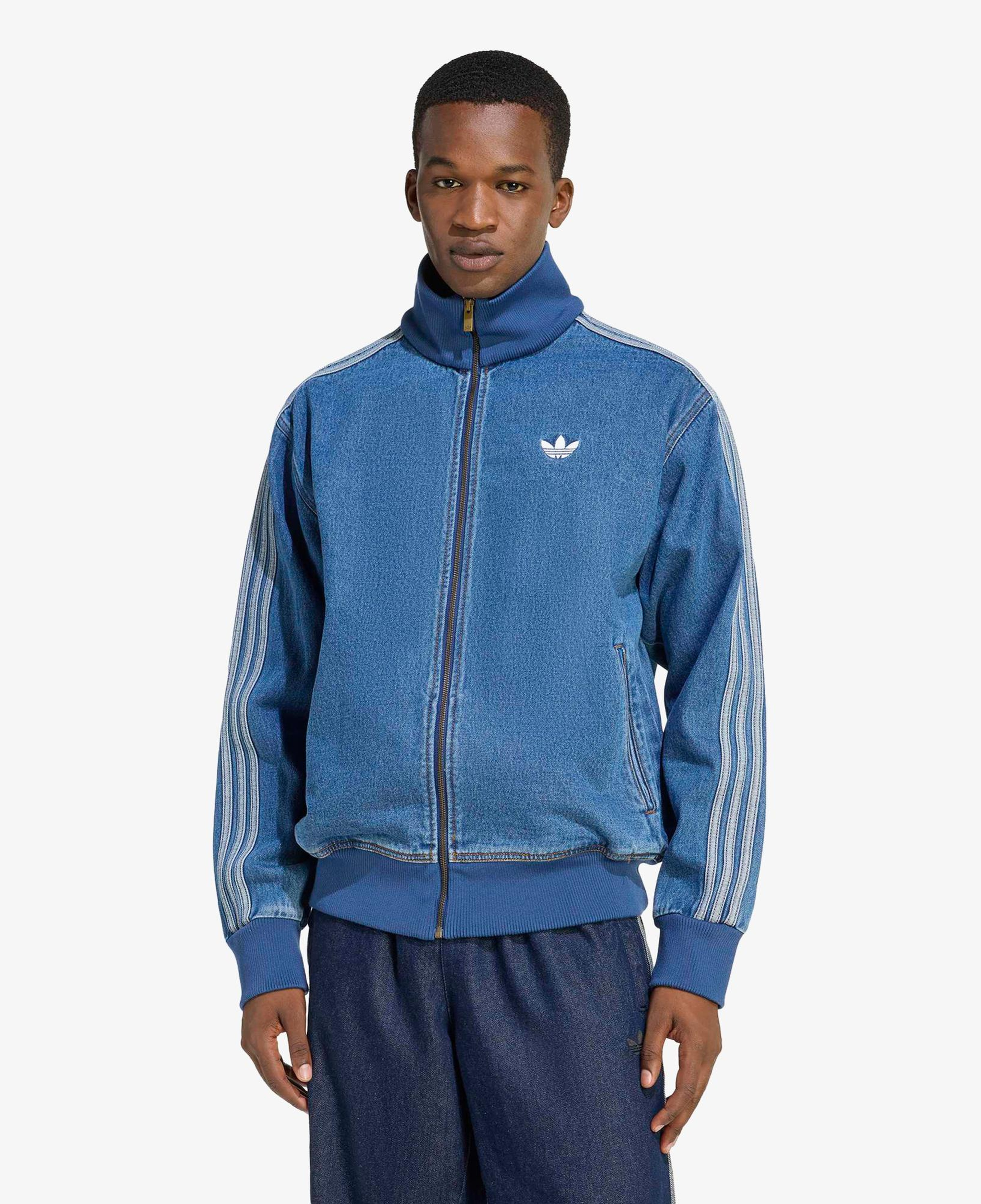 adidas Denim Firebird Erkek Mavi Ceket