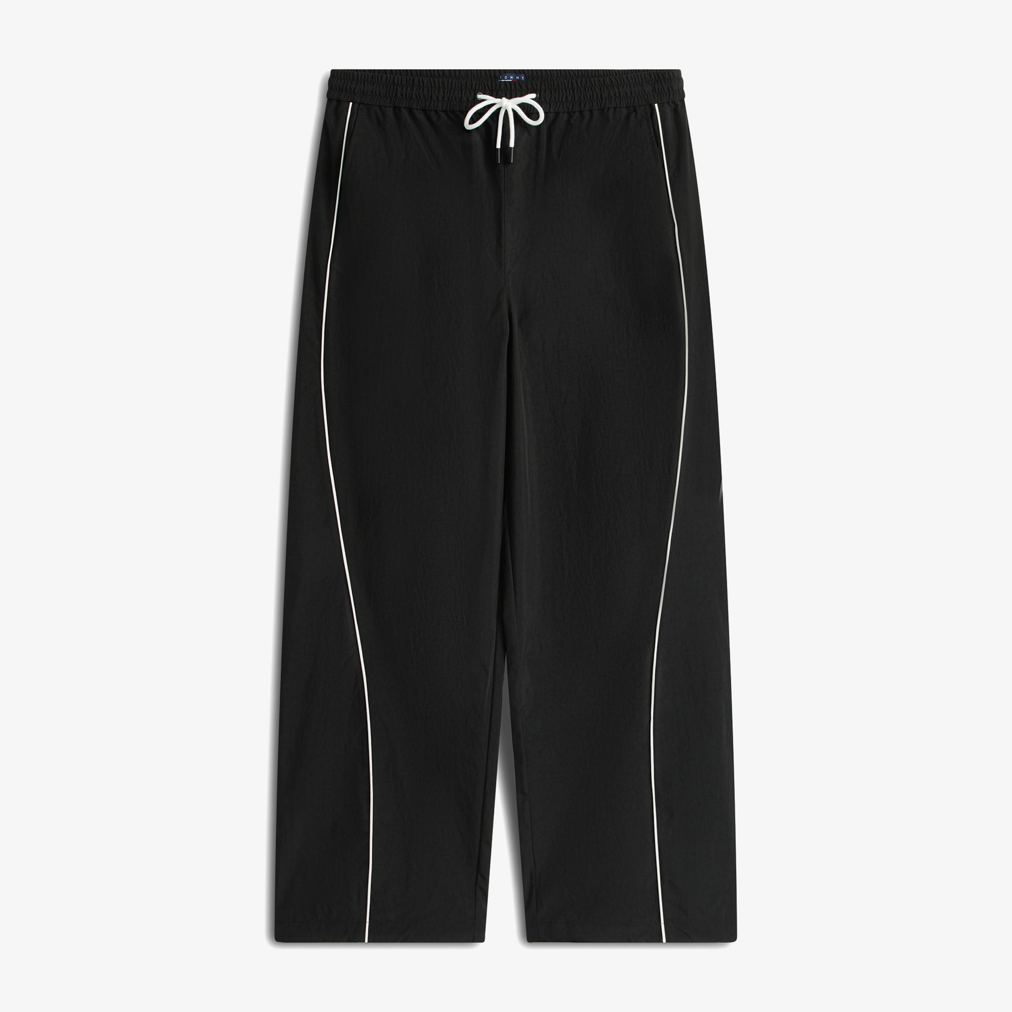 Tommy Hilfiger Theo Parachute Track Erkek Siyah Pantolon