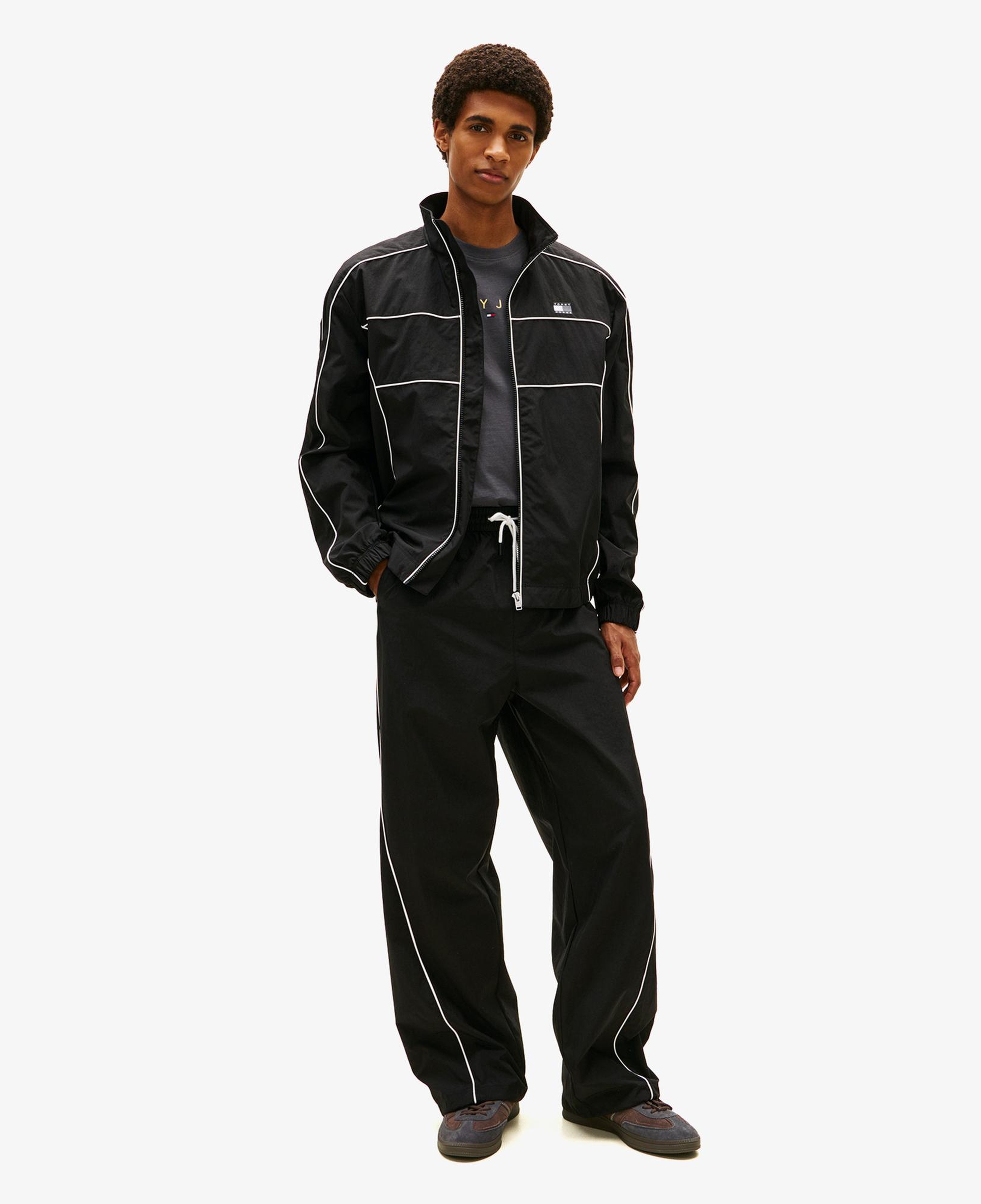 Tommy Hilfiger Theo Parachute Track Erkek Siyah Pantolon