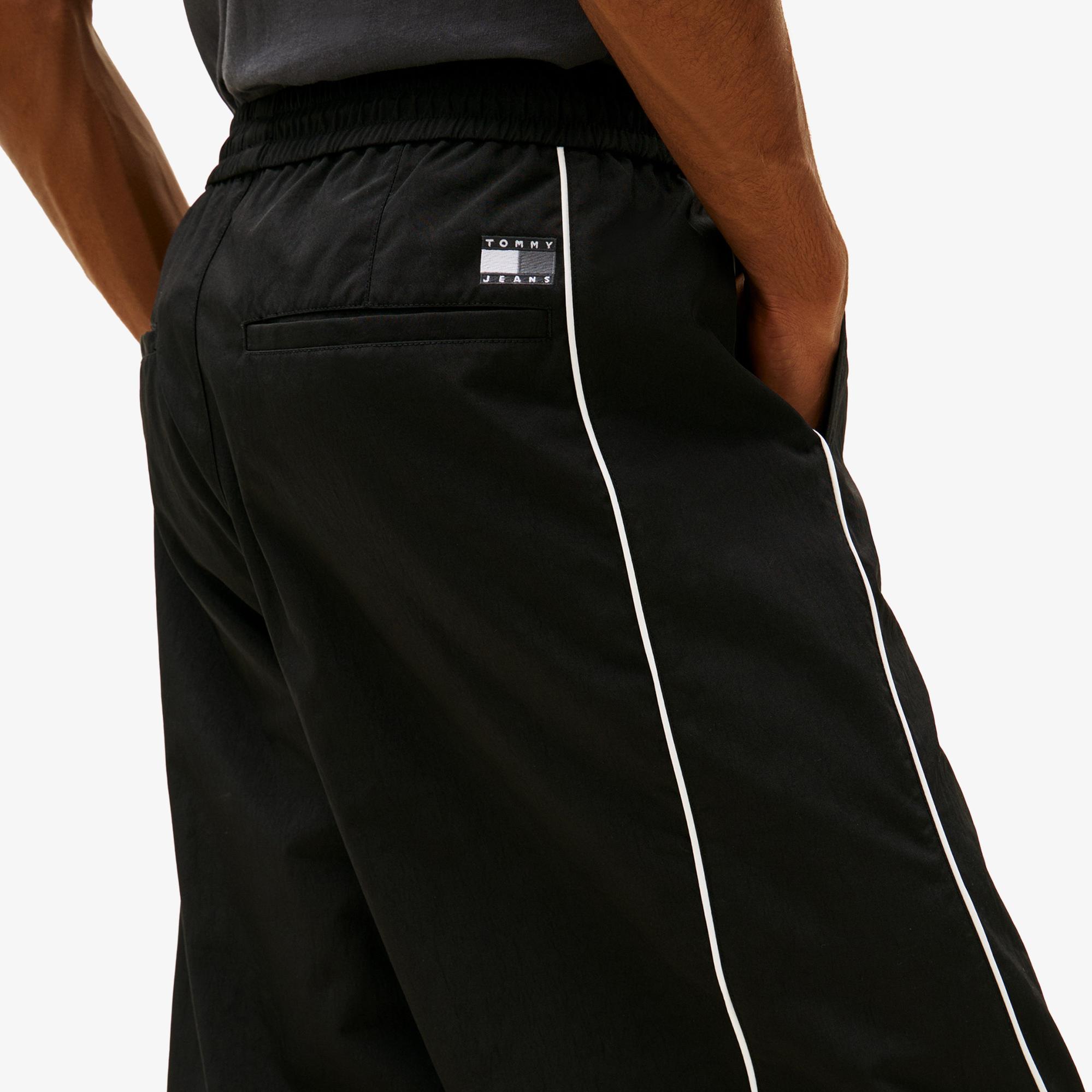 Tommy Hilfiger Theo Parachute Track Erkek Siyah Pantolon