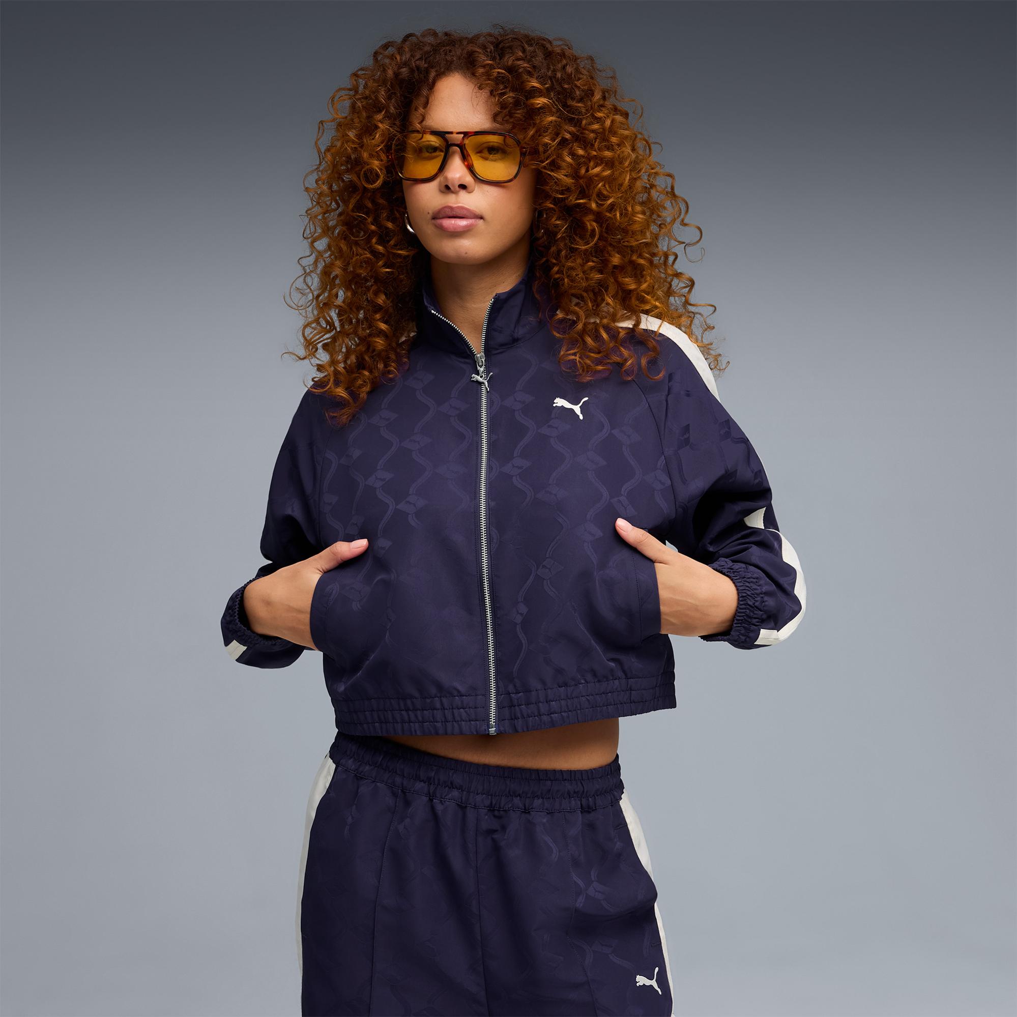 Puma T7 Jacquarded Kadın Mor Ceket