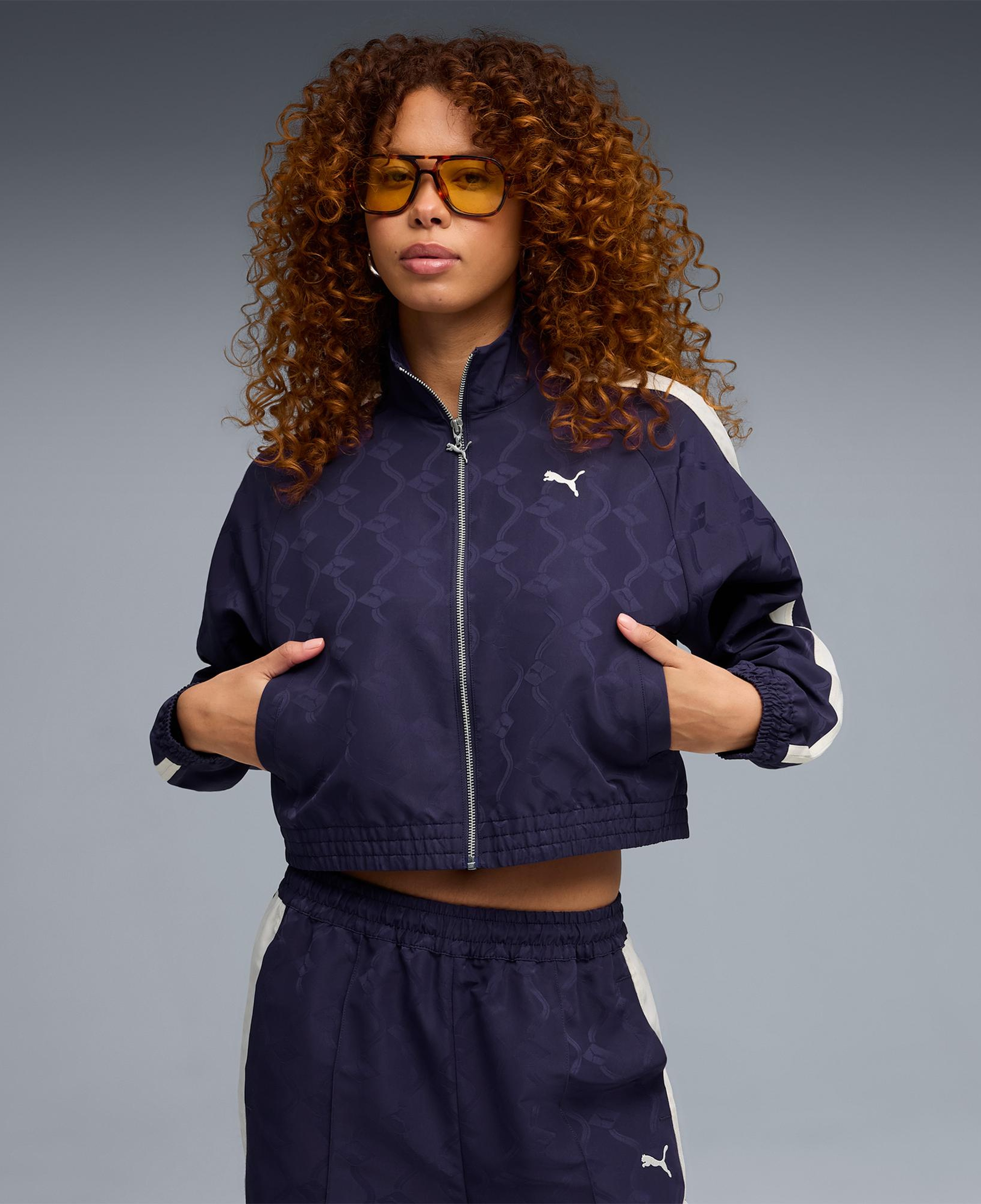 Puma T7 Jacquarded Kadın Mor Ceket