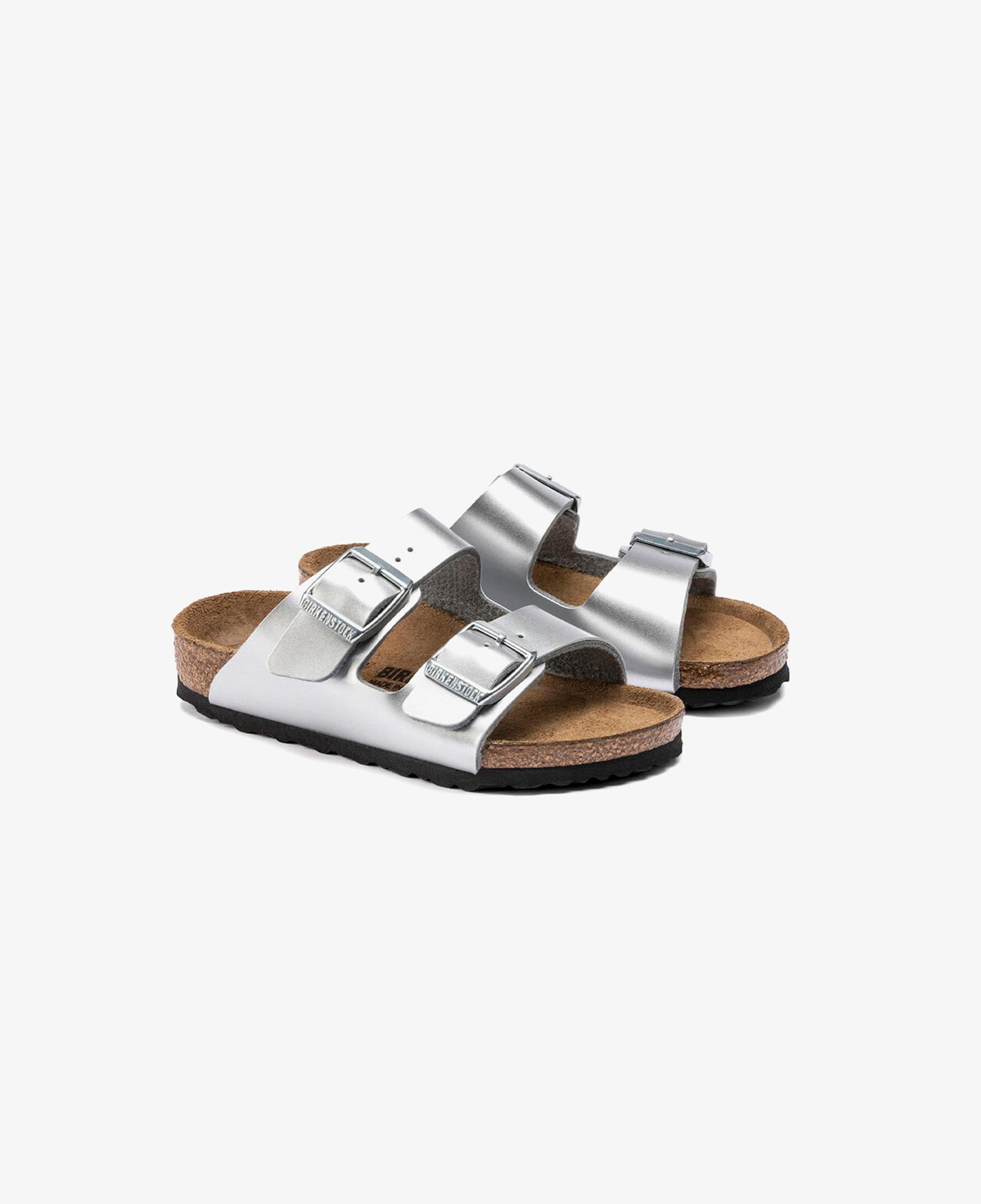 Birkenstock Arizona Bf Electric Metallic Çocuk Gri Terlik