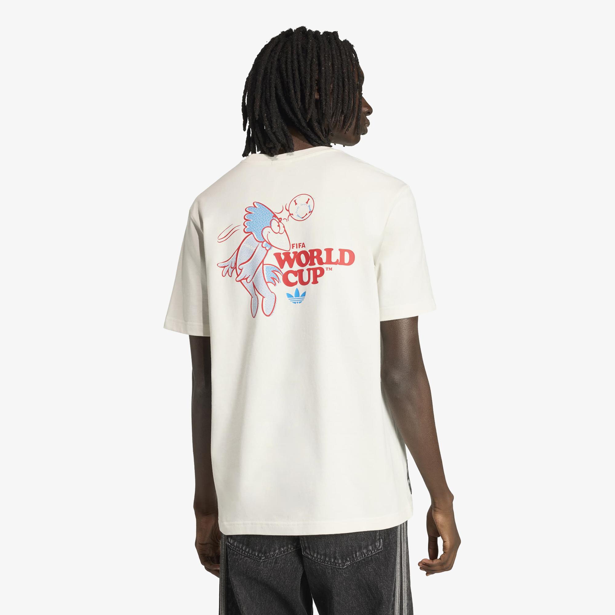 adidas World Cup Mascot Fotix Erkek Beyaz T-Shirt