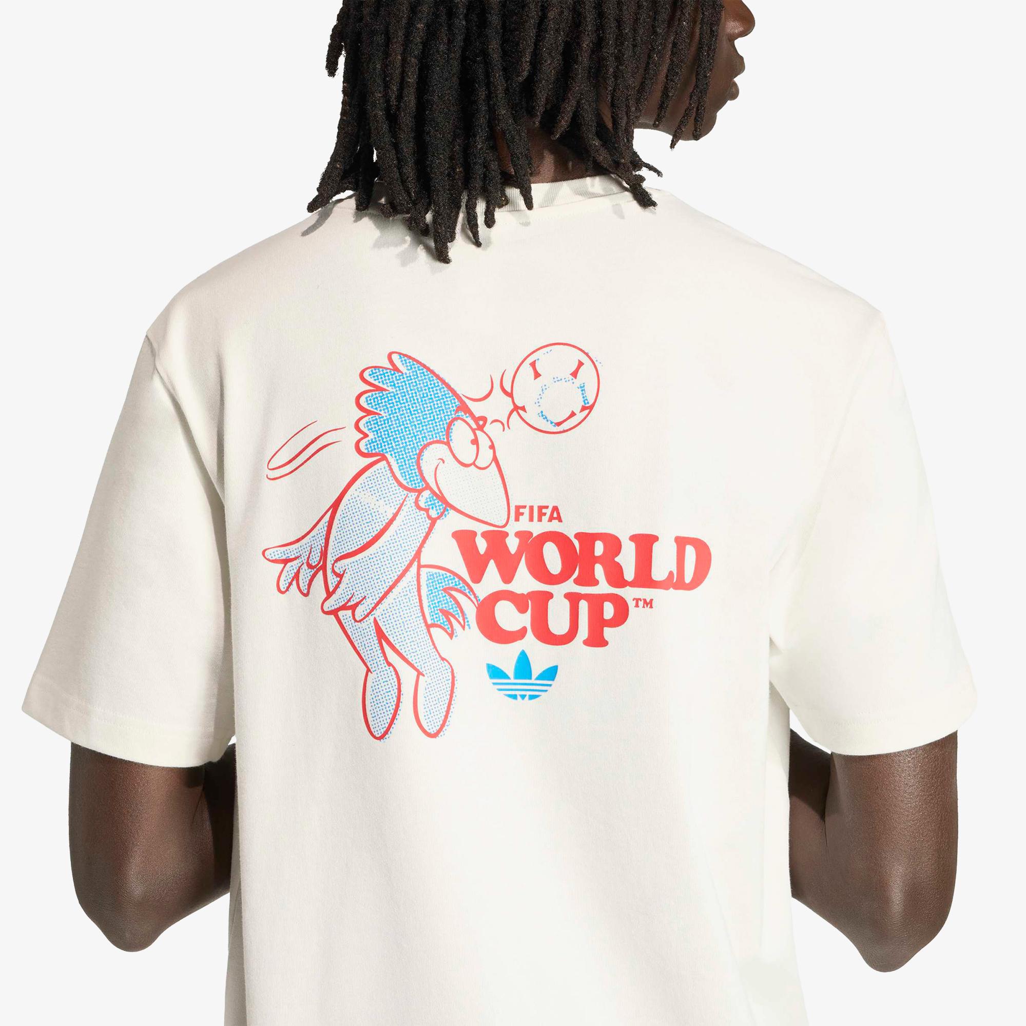 adidas World Cup Mascot Fotix Erkek Beyaz T-Shirt