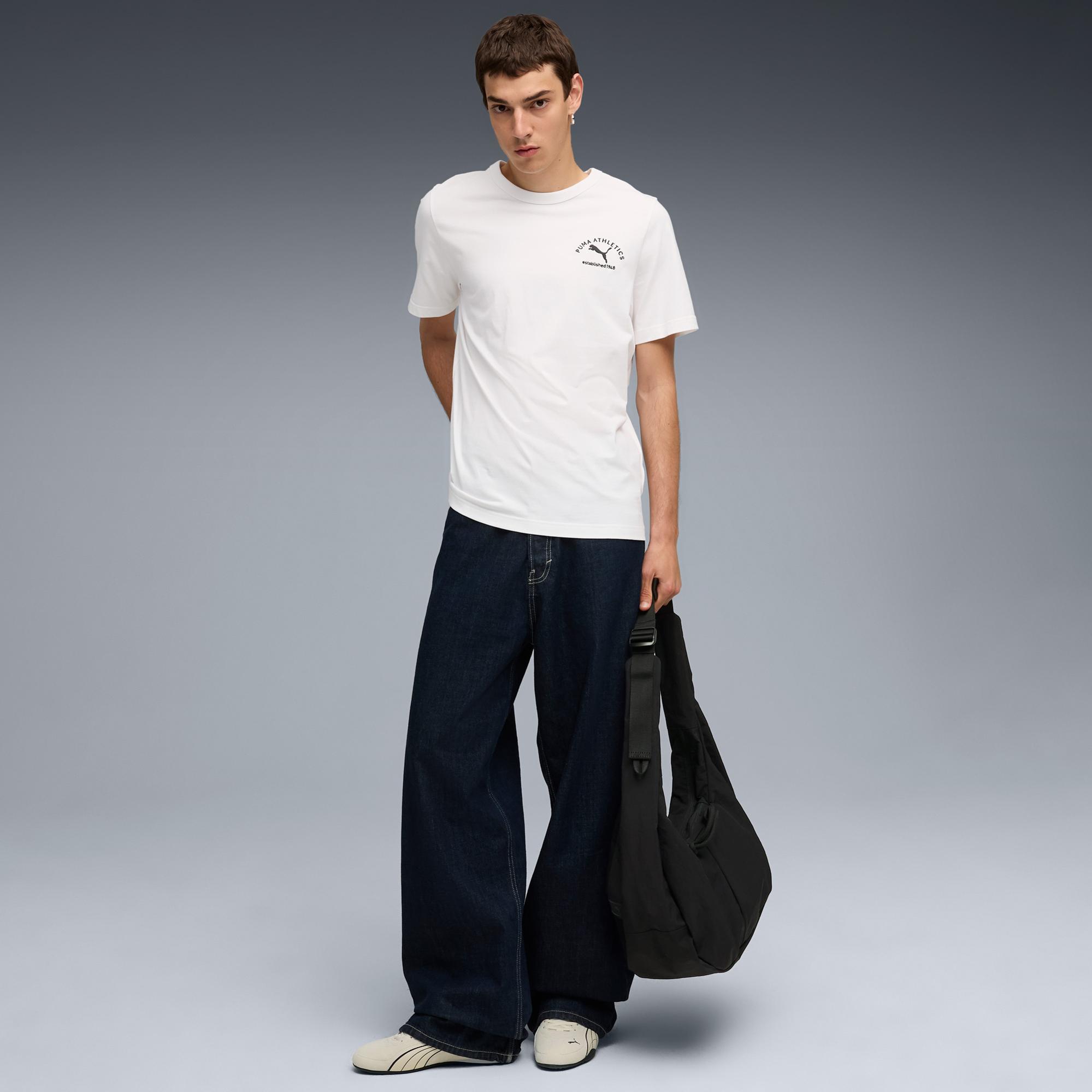 Puma Herren Erkek Beyaz T-Shirt