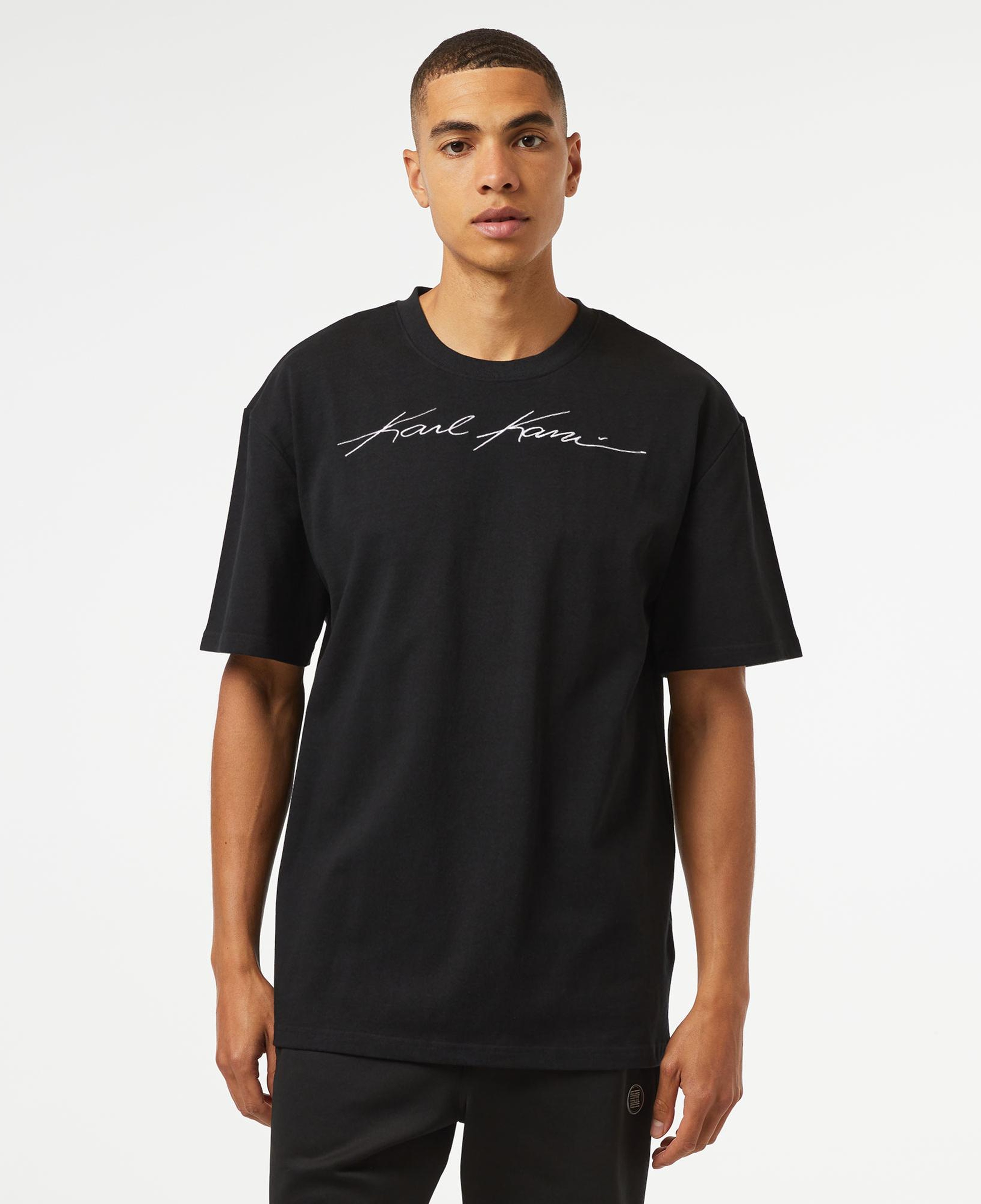 Karl Kani Autograph Heavy Jersey Boxy Erkek Siyah T-Shirt