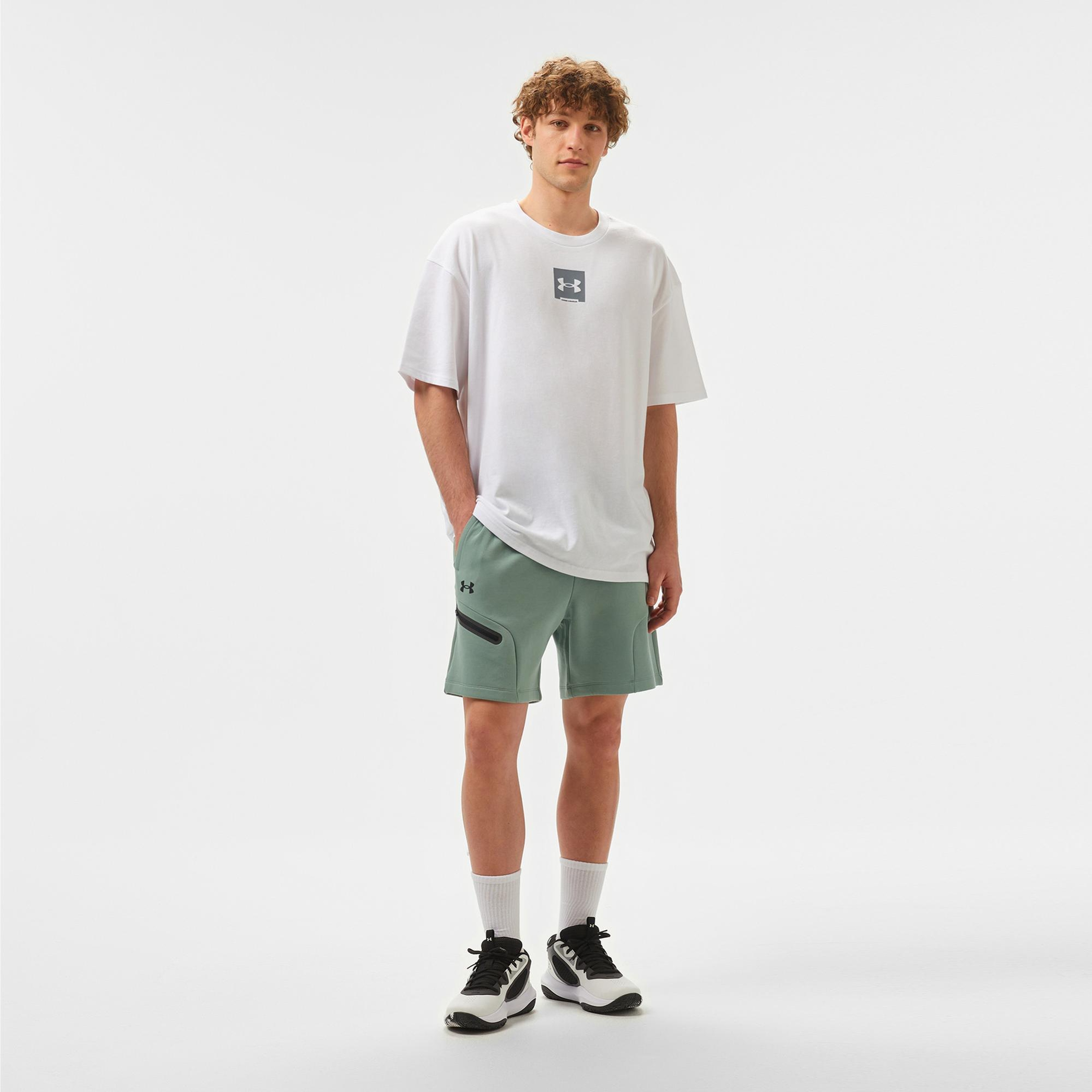 Under Armour Unstoppable Fleece Erkek Yeşil Şort