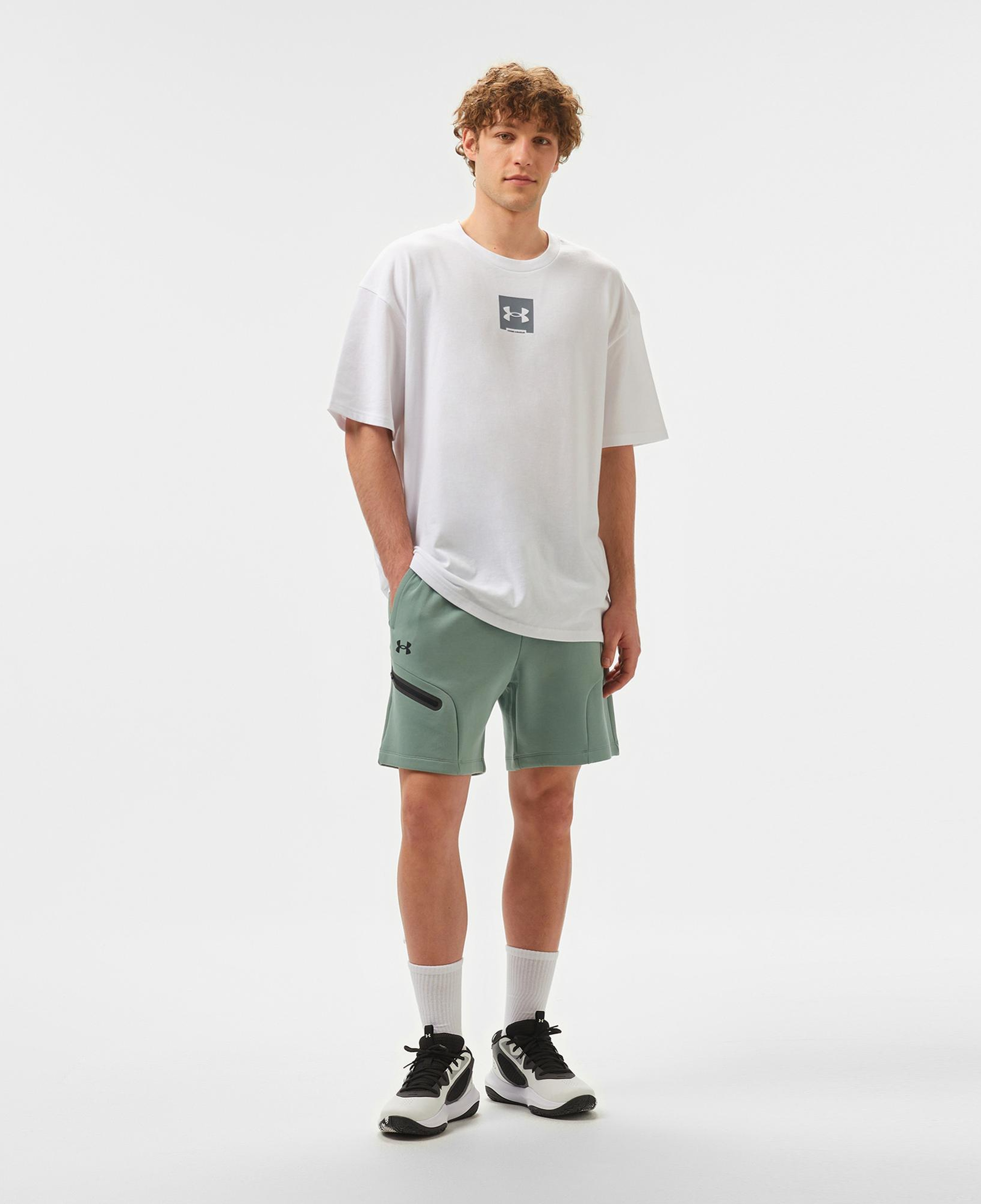 Under Armour Unstoppable Fleece Erkek Yeşil Şort