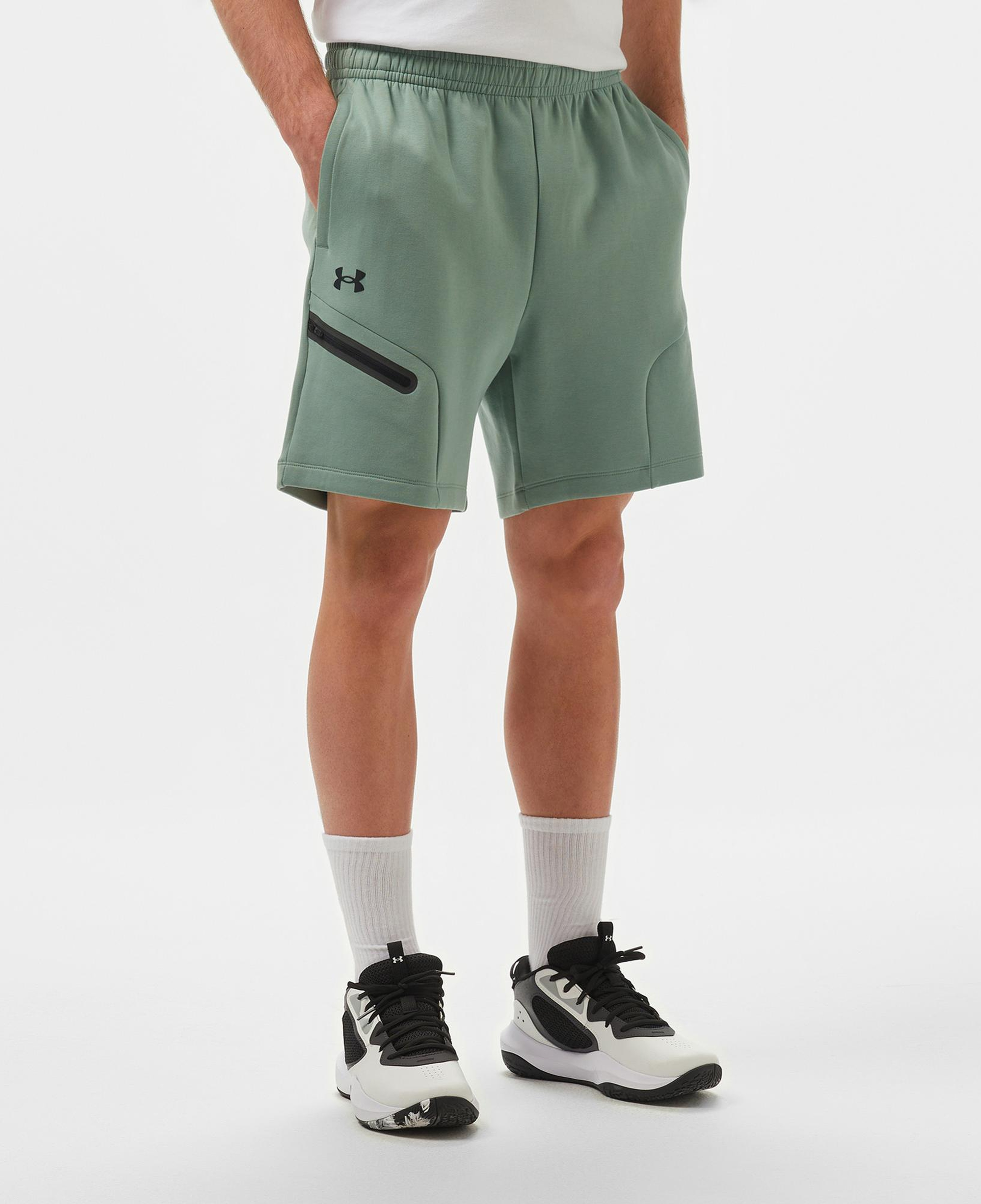 Under Armour Unstoppable Fleece Erkek Yeşil Şort