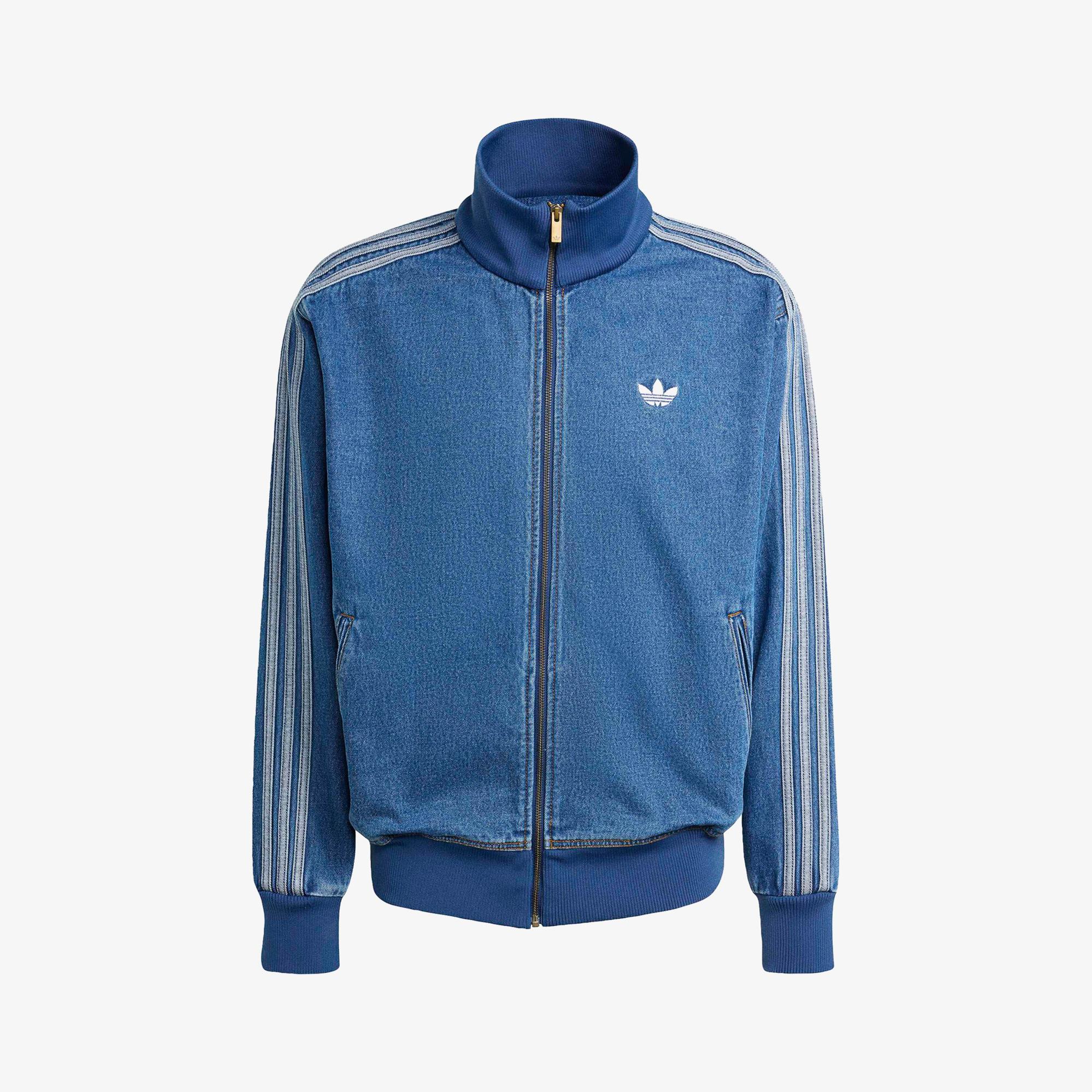 adidas Denim Firebird Erkek Mavi Ceket