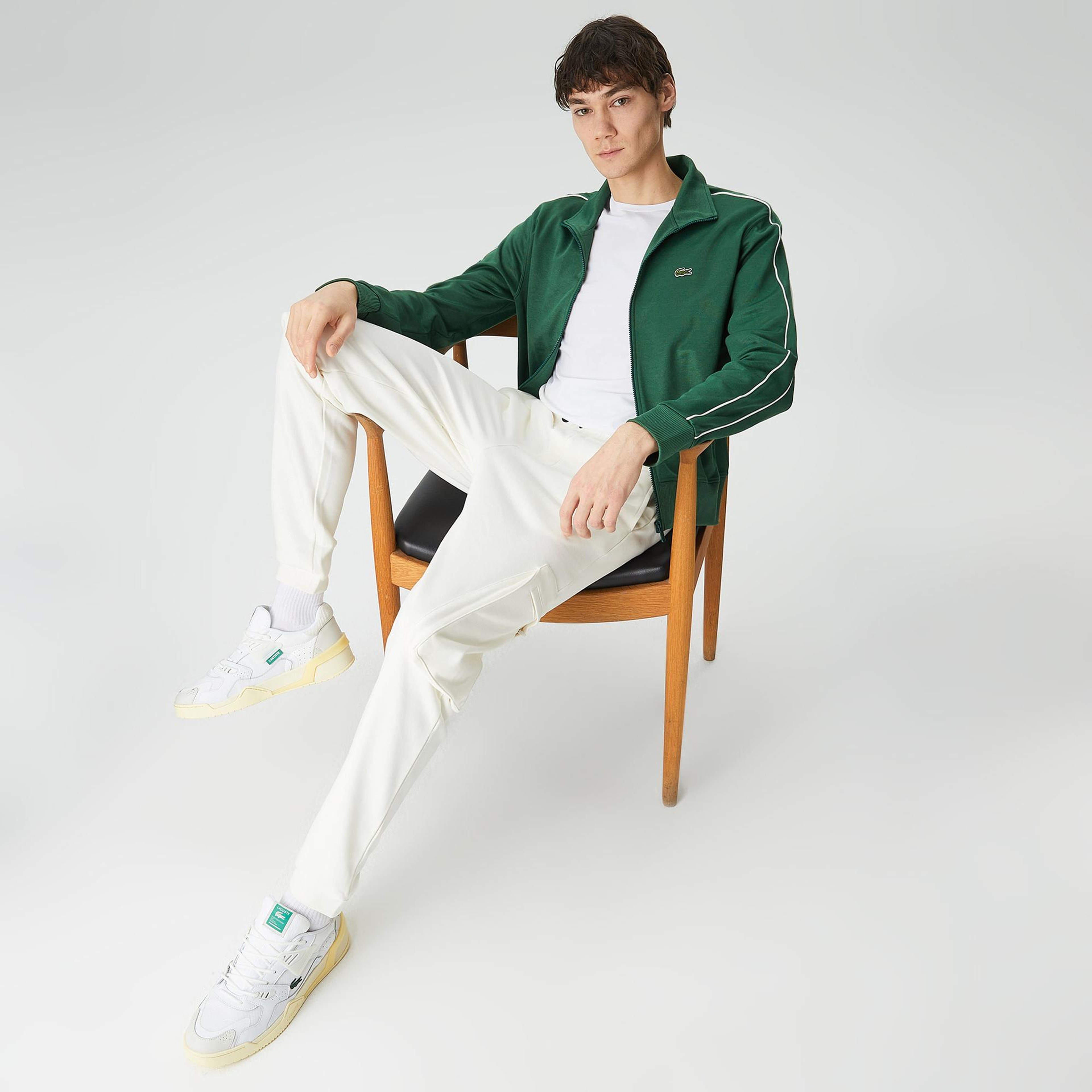 Lacoste Erkek Regular Fit Fermuarlı Koyu Yeşil Sweatshirt