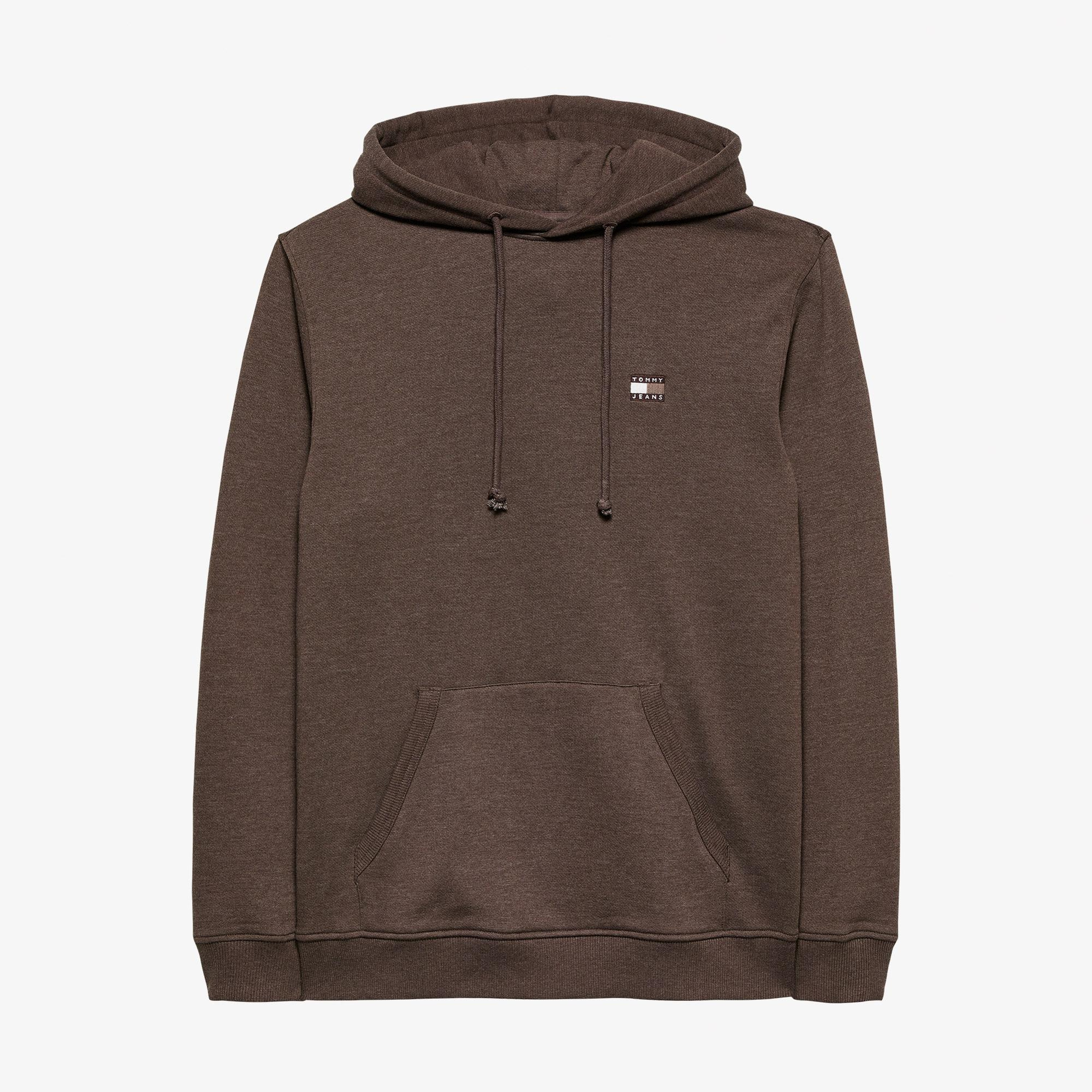 Tommy Hilfiger Jeans Regular  Badge Erkek Kahverengi Sweatshirt
