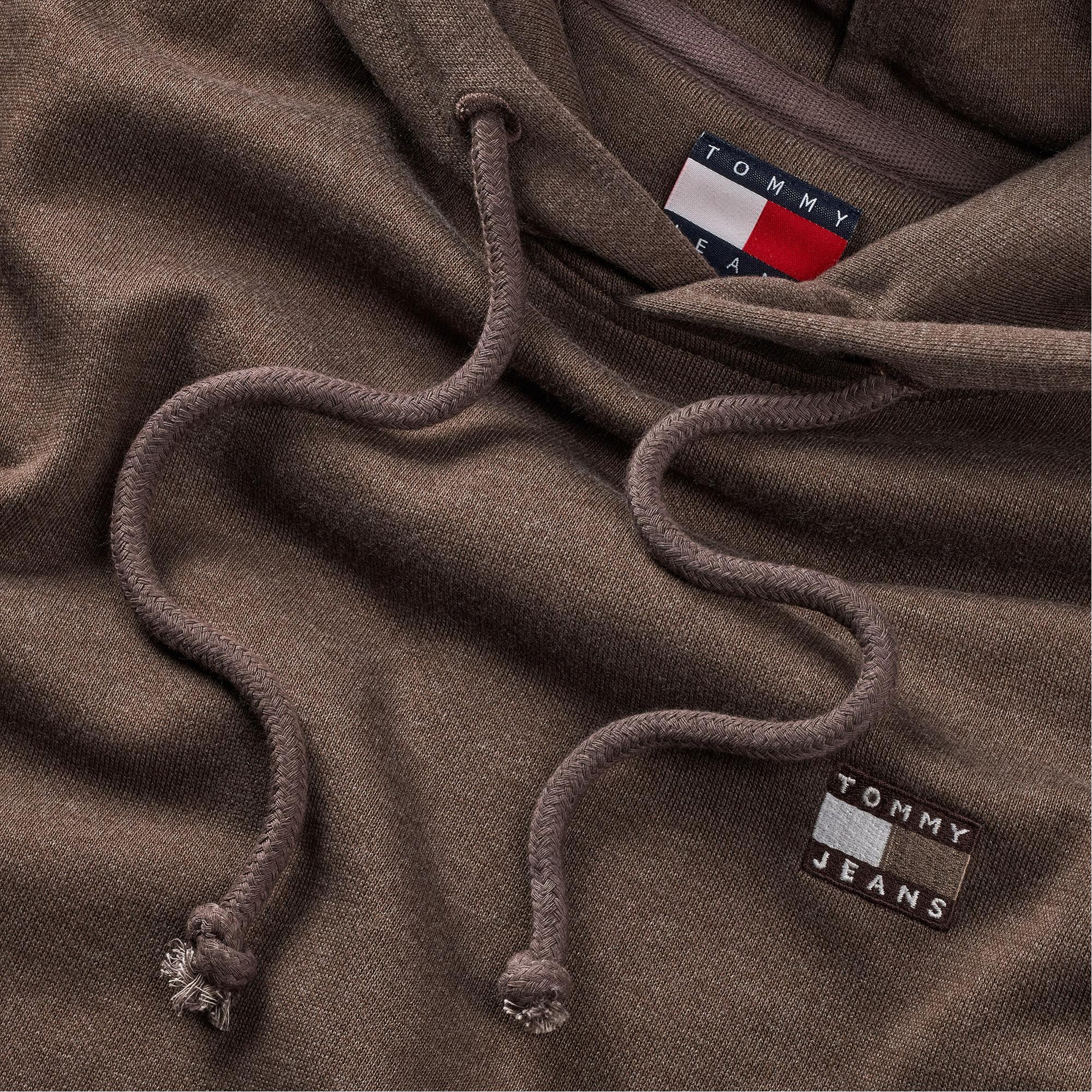 Tommy Hilfiger Jeans Regular  Badge Erkek Kahverengi Sweatshirt