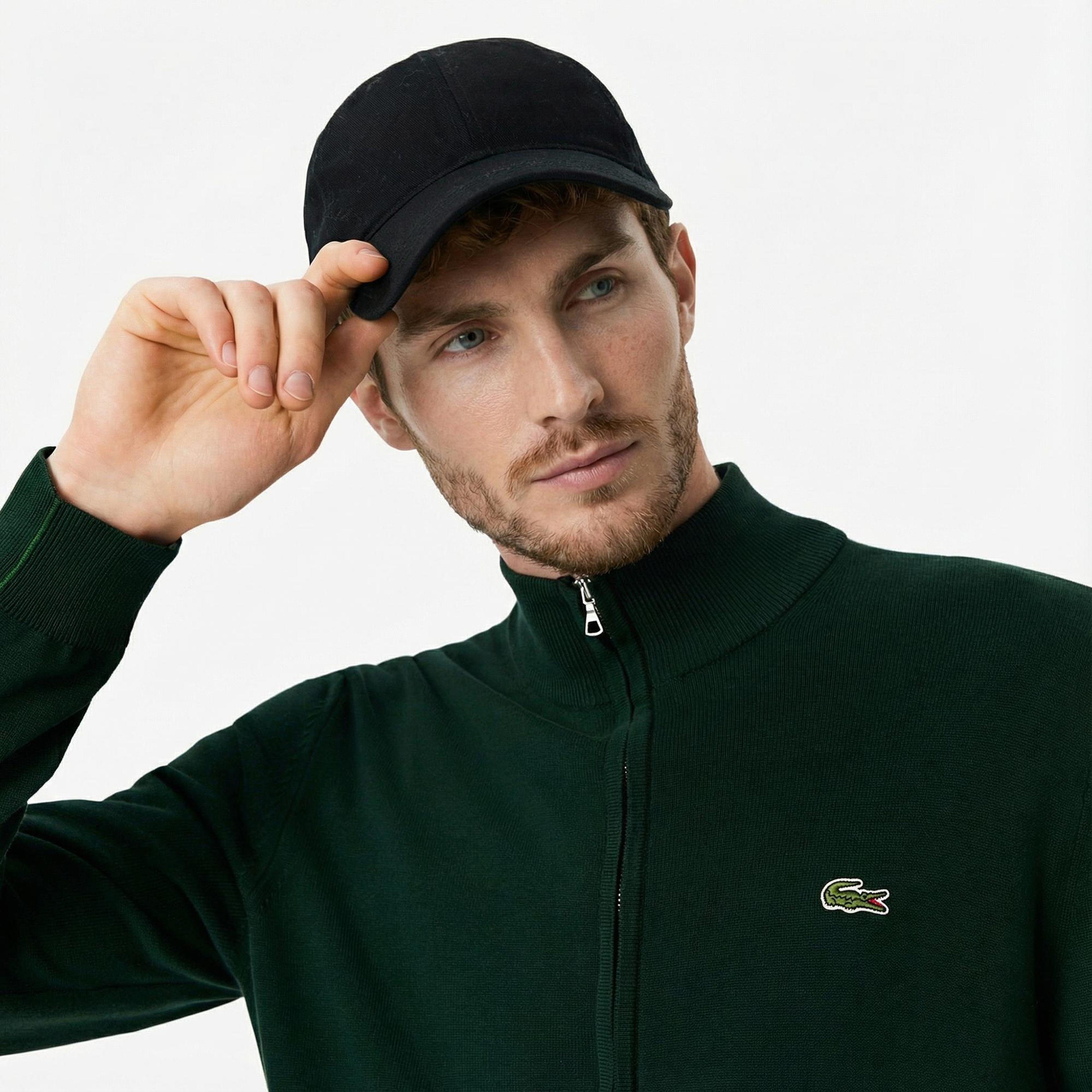 Lacoste Erkek Regular Fit Fermuarlı Yeşil Hırka