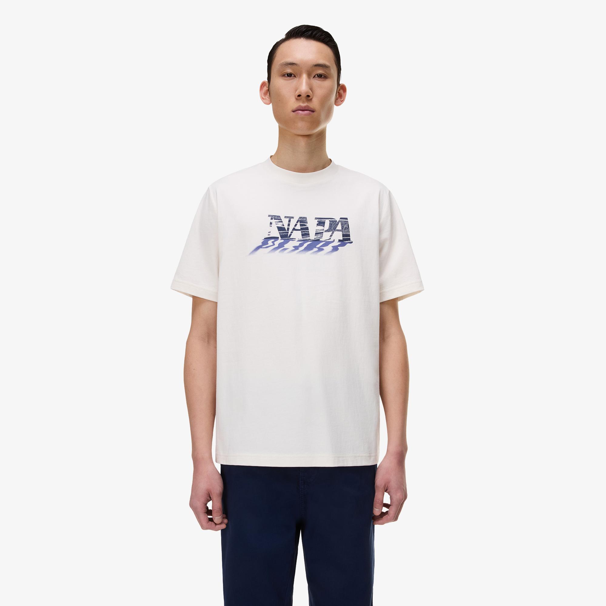 Napapijri S-Lodestar Erkek Beyaz T-Shirt