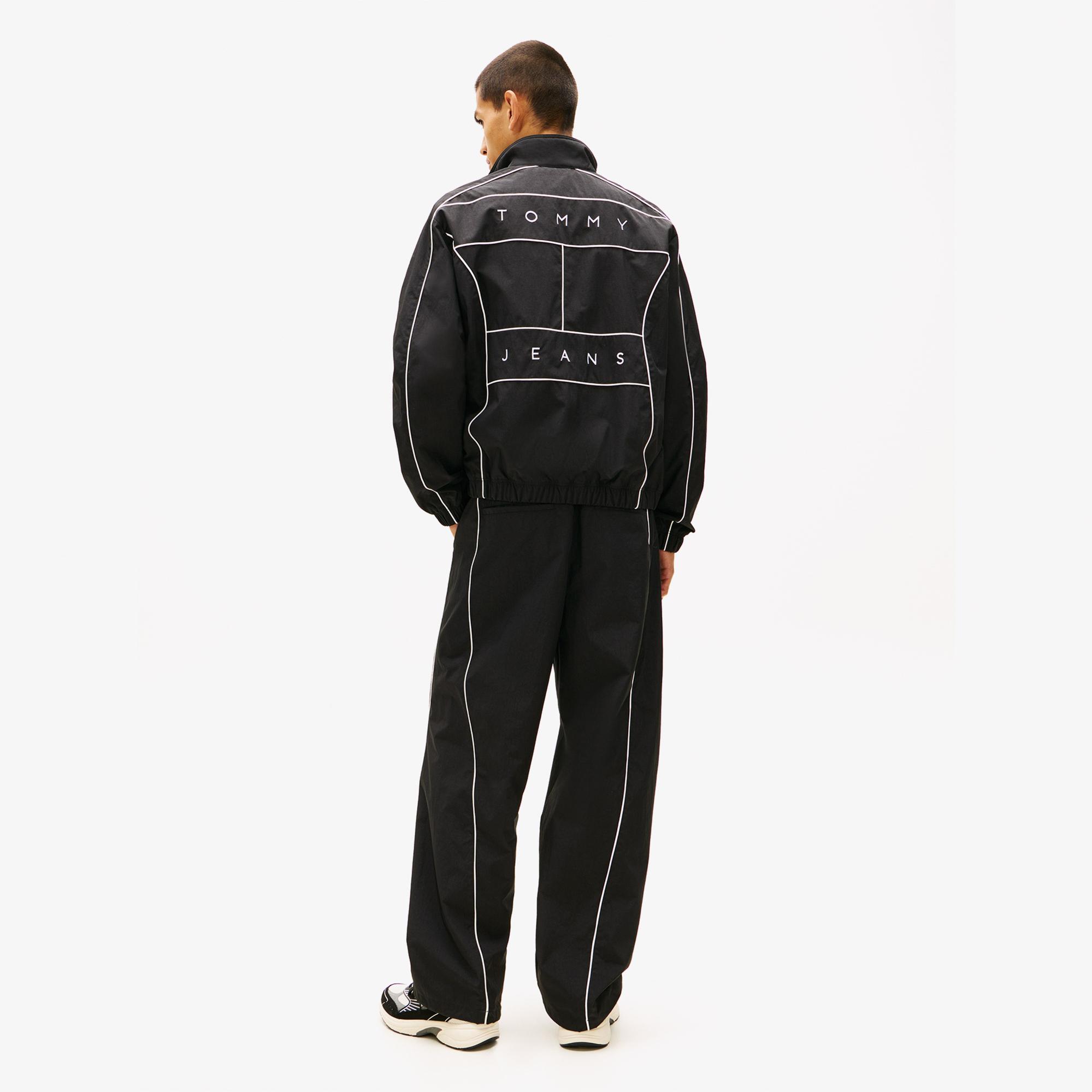 Tommy Hilfiger Jeans Piping Detail Flag Erkek Siyah Ceket
