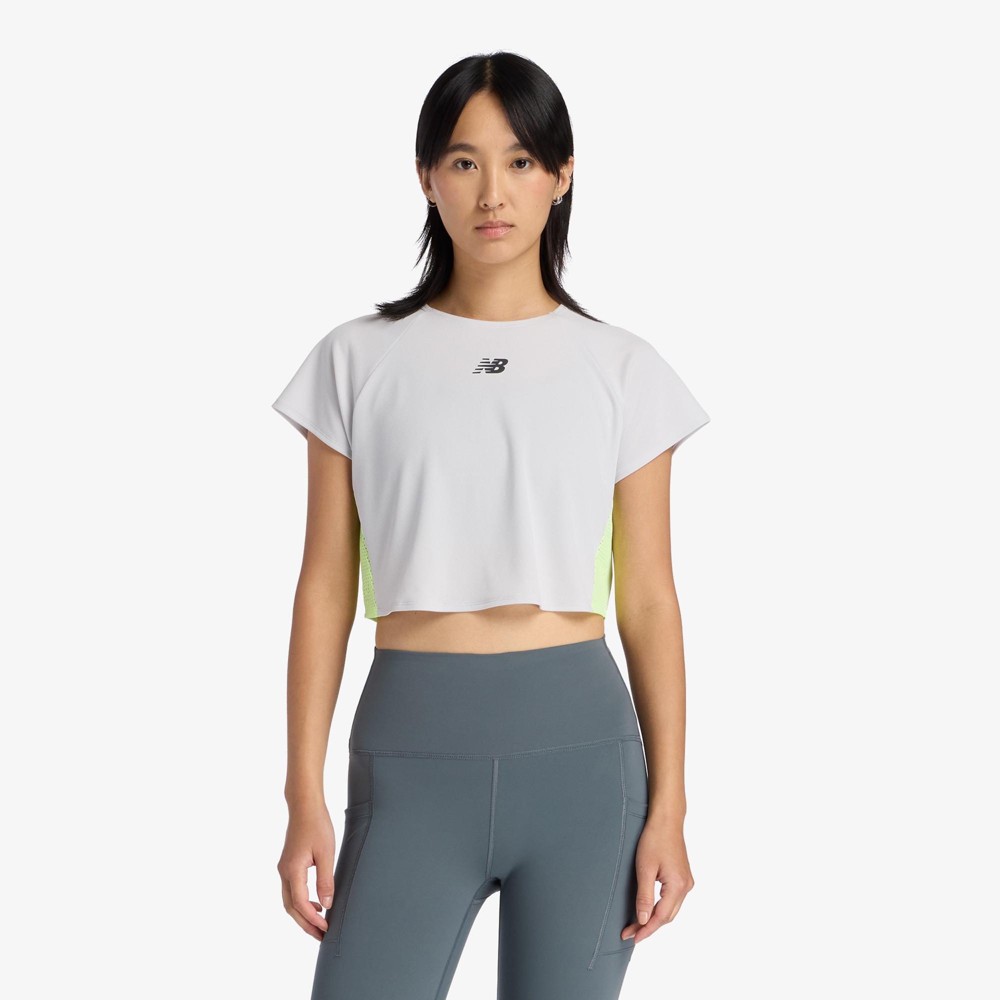 New Balance Fast Days  Kadın Gri T-Shirt