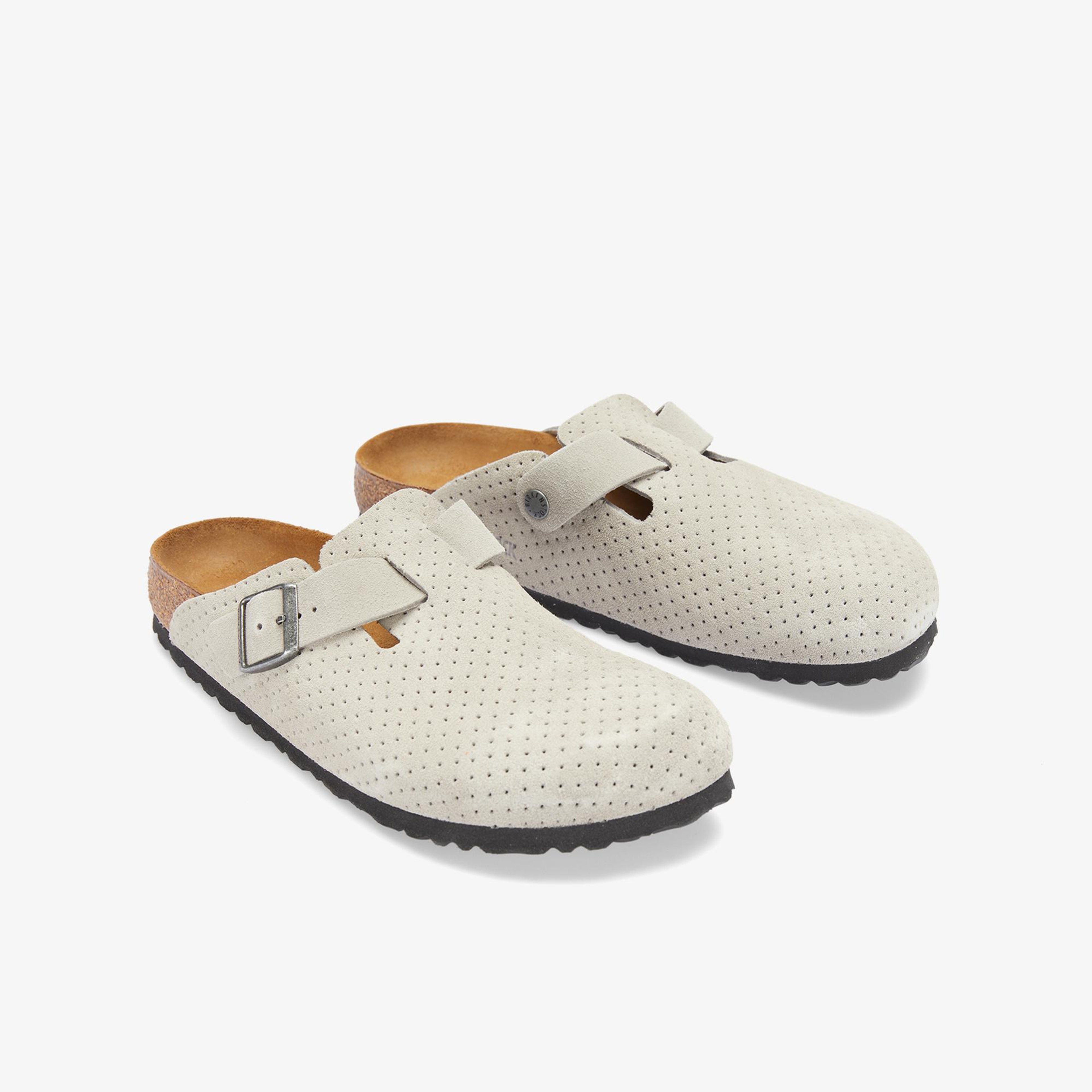 Birkenstock Boston Vl Dotted Erkek Gri Terlik