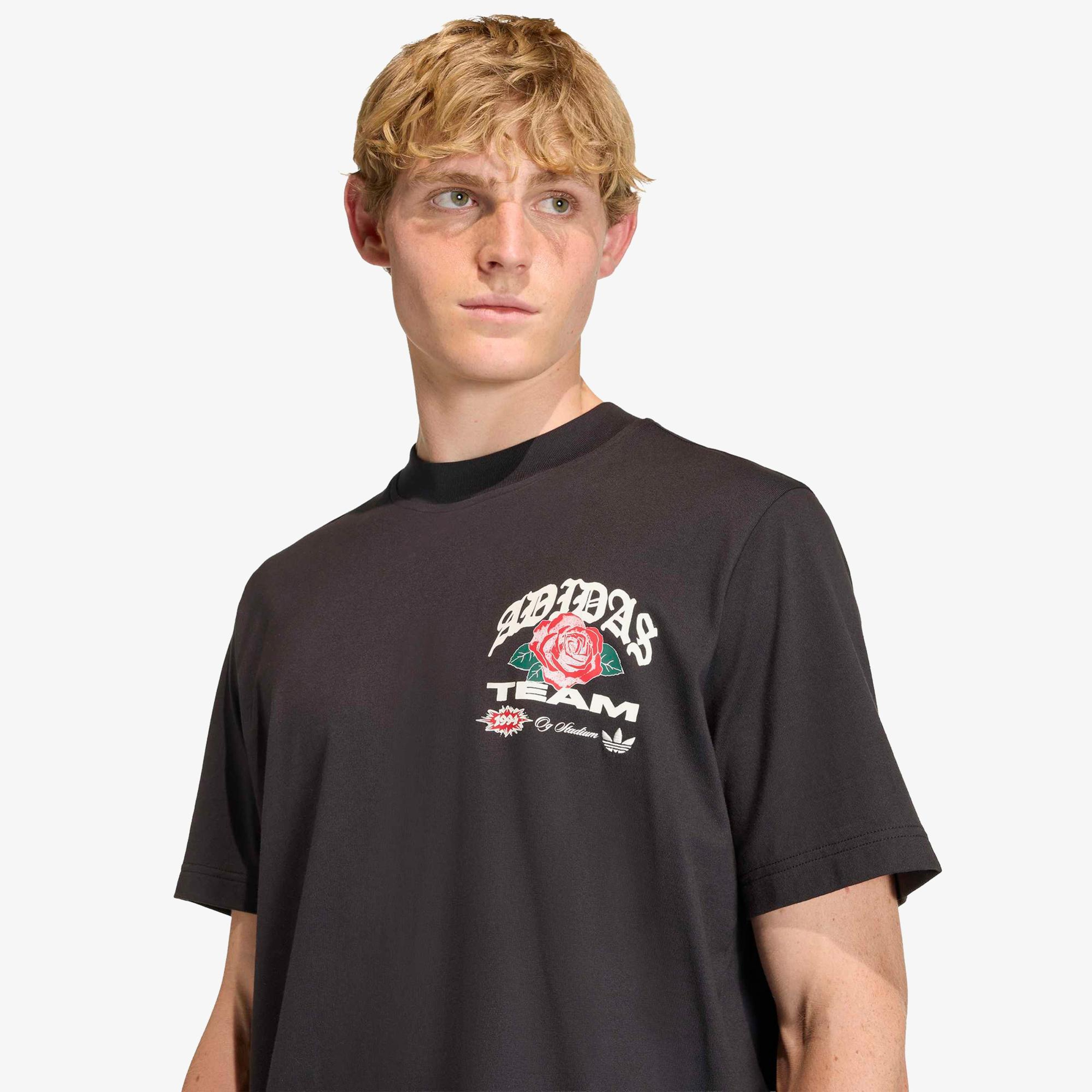 adidas Gfx Roses Erkek Siyah T-Shirt