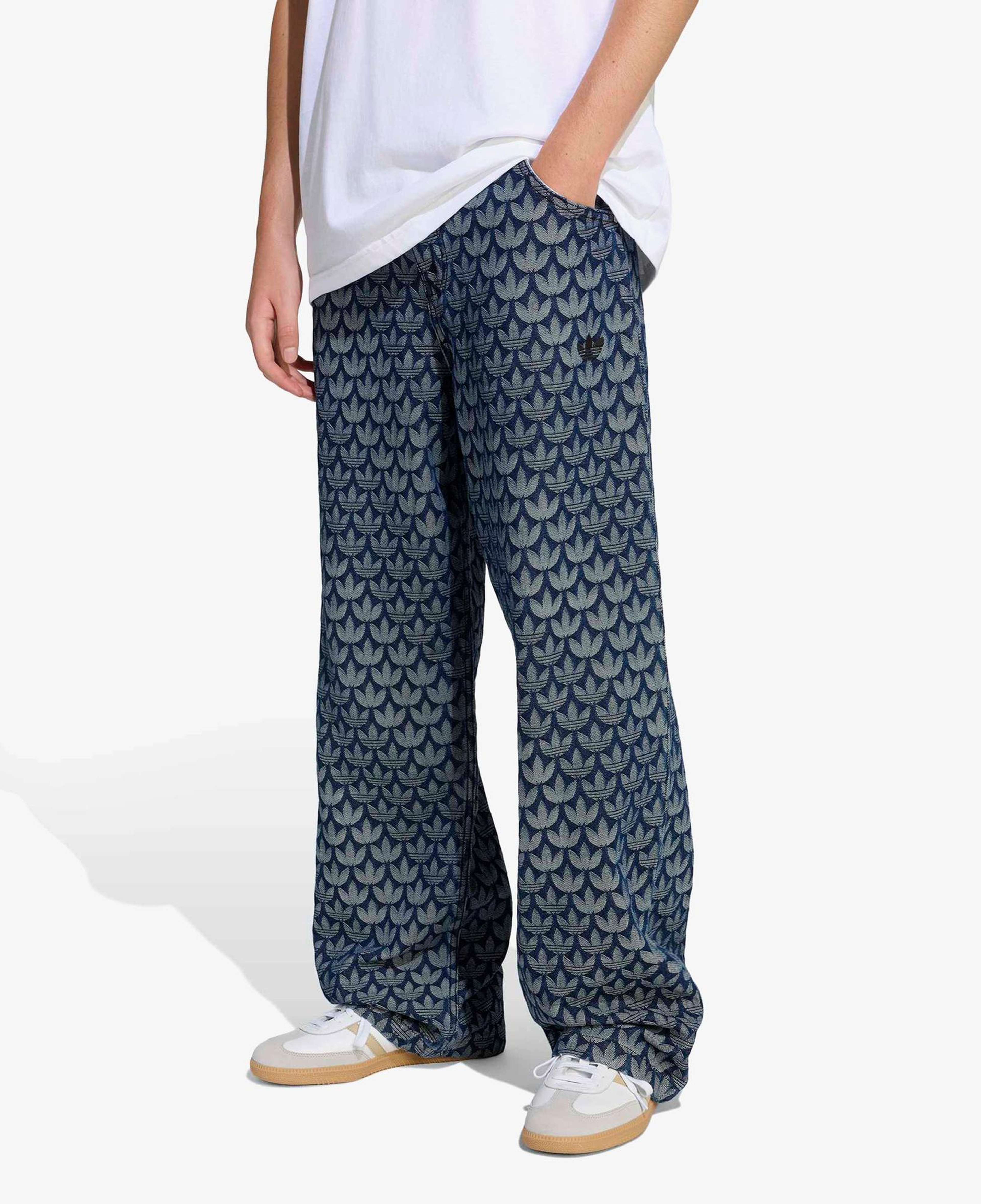 adidas Monogram Erkek Mavi Eşofman Altı