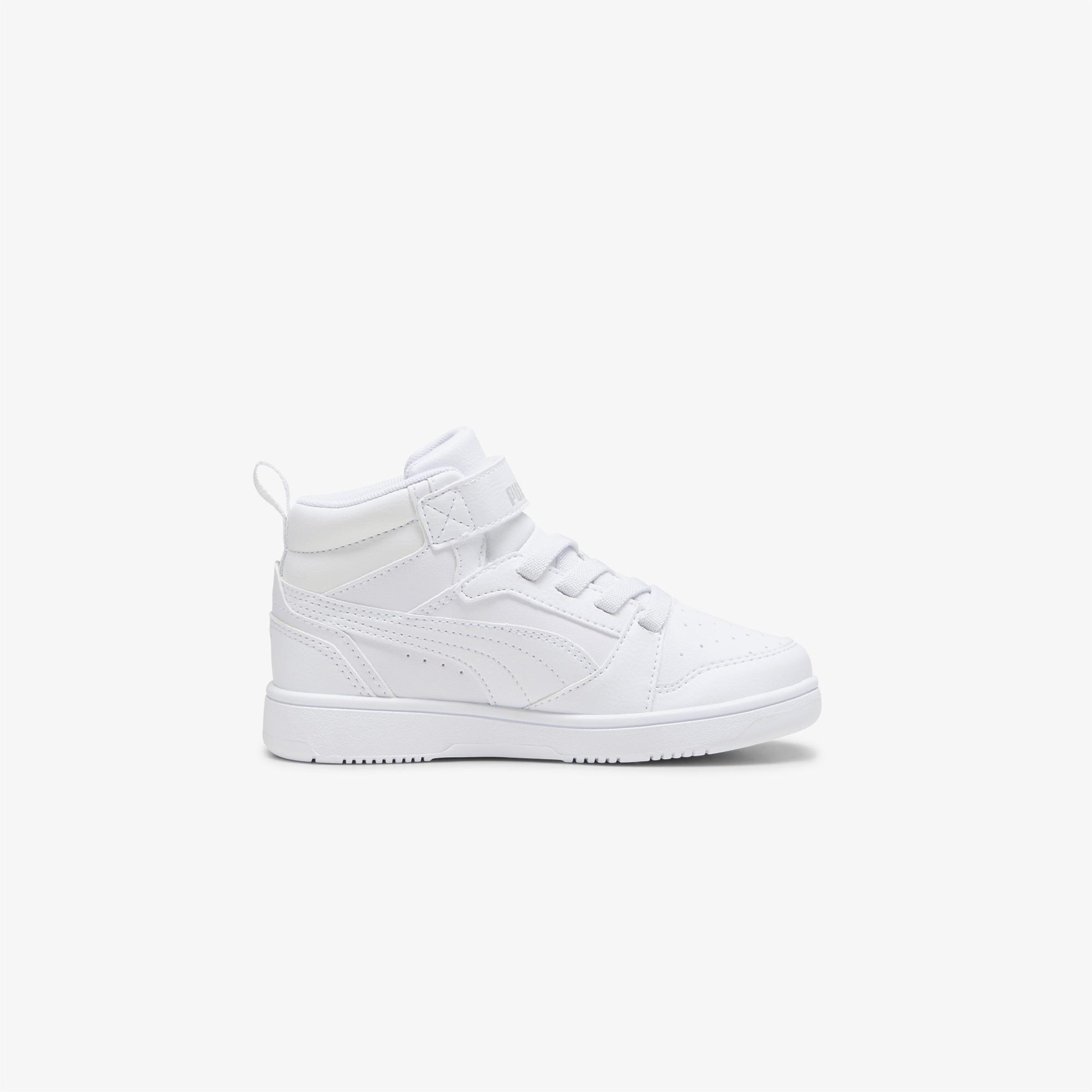 Puma Rebound V6 Mid Çocuk Beyaz Spor Ayakkabı