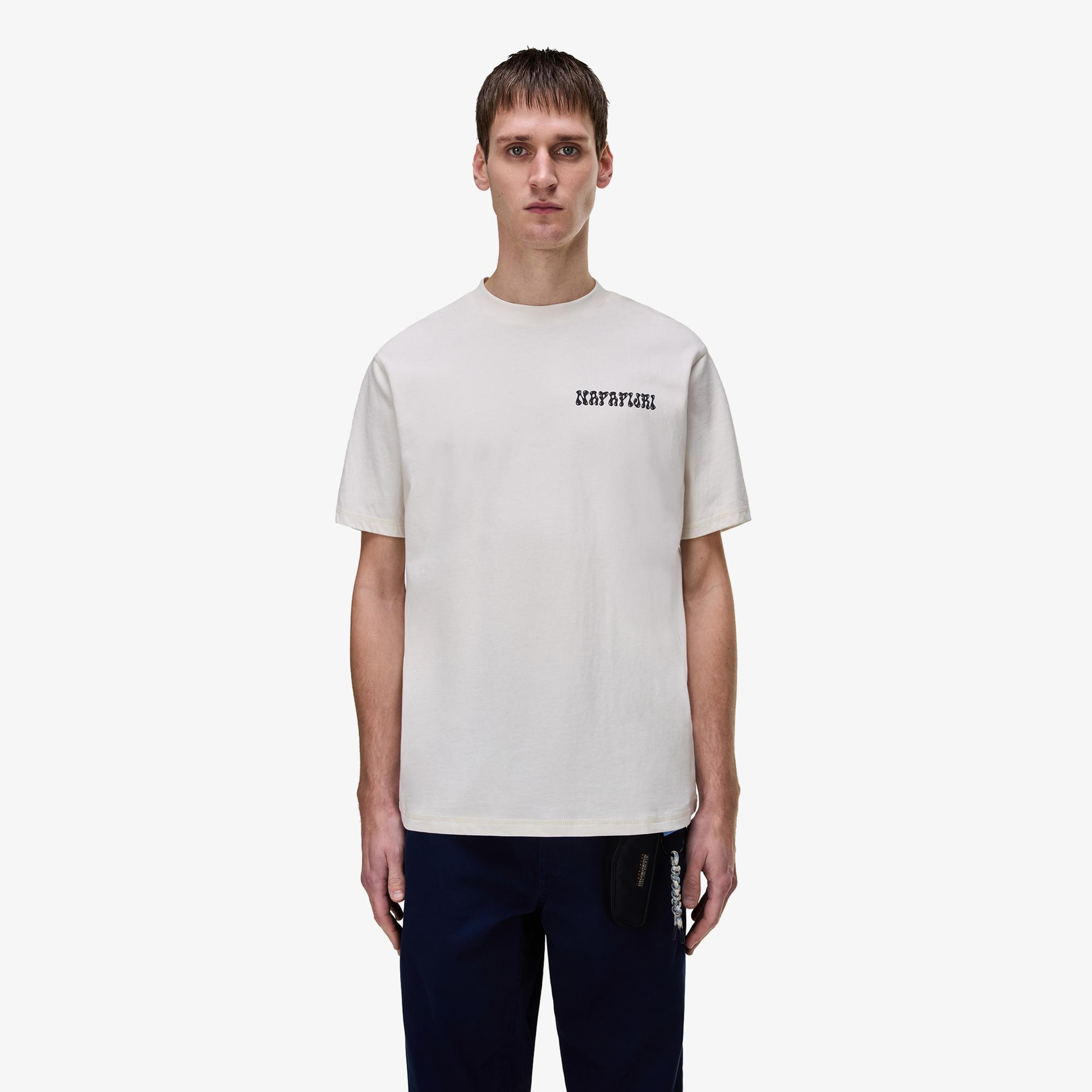 Napapijri S-Sol Erkek Beyaz T-Shirt