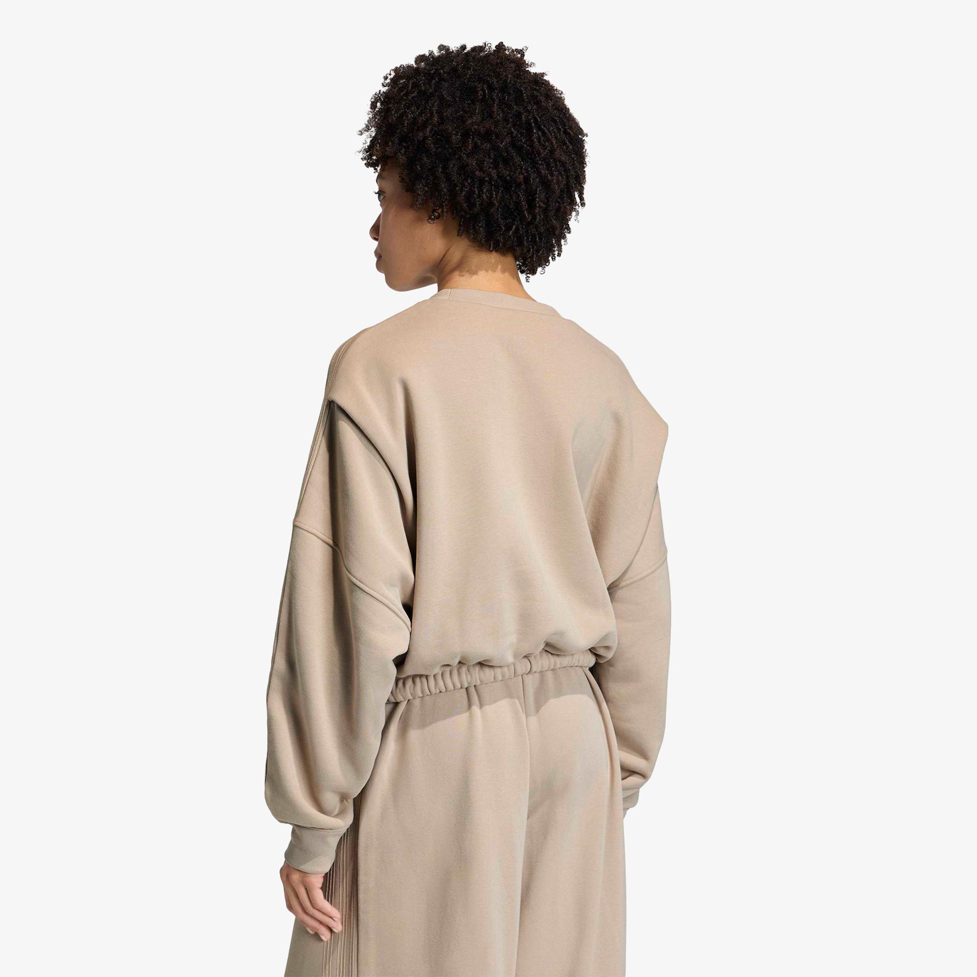 adidas P Essential Os CrKadın Bej Sweatshirt