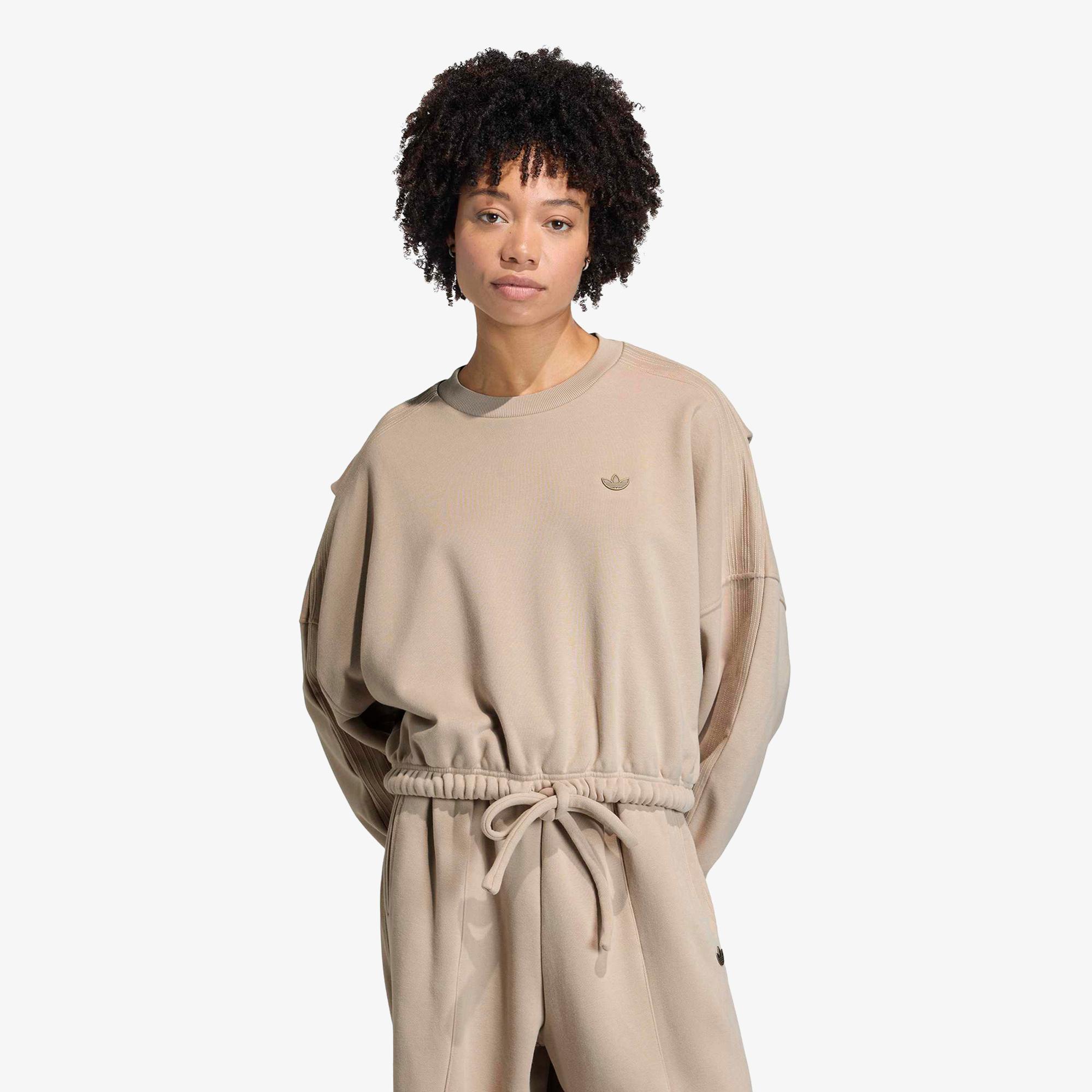 adidas P Essential Os CrKadın Bej Sweatshirt