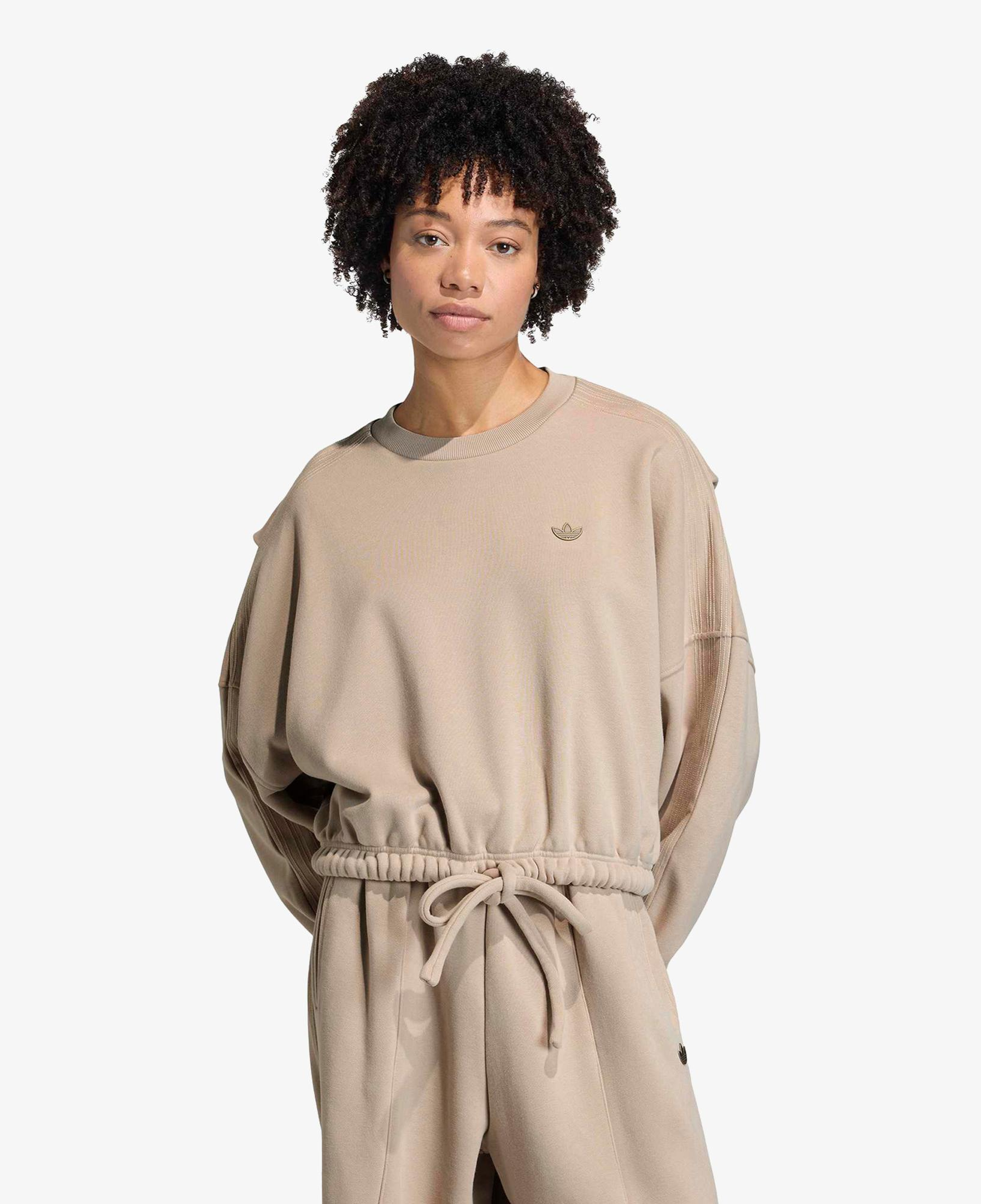 adidas P Essential Os CrKadın Bej Sweatshirt