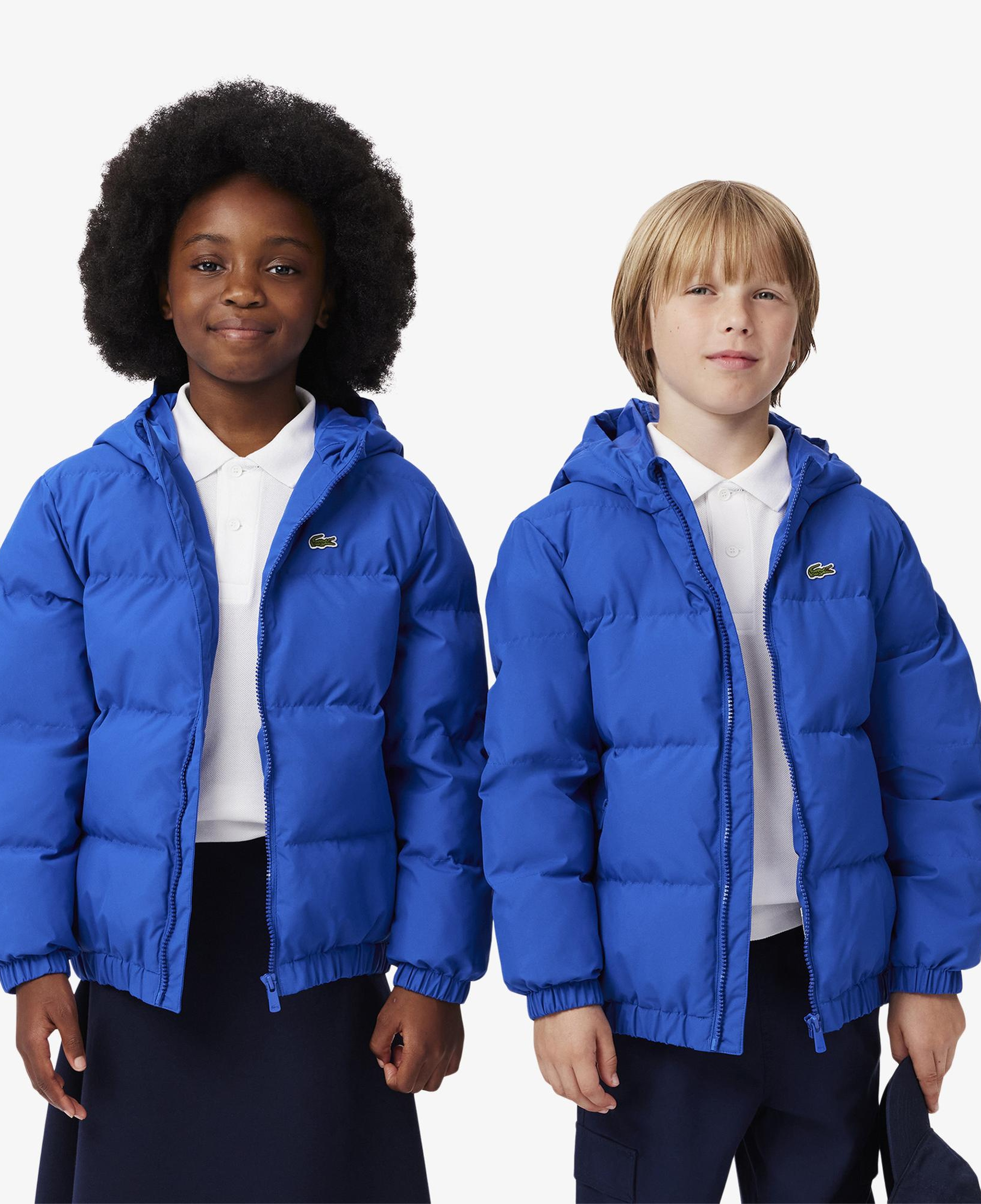 Lacoste Çocuk Kapüşonlu Mavi Şişme Mont