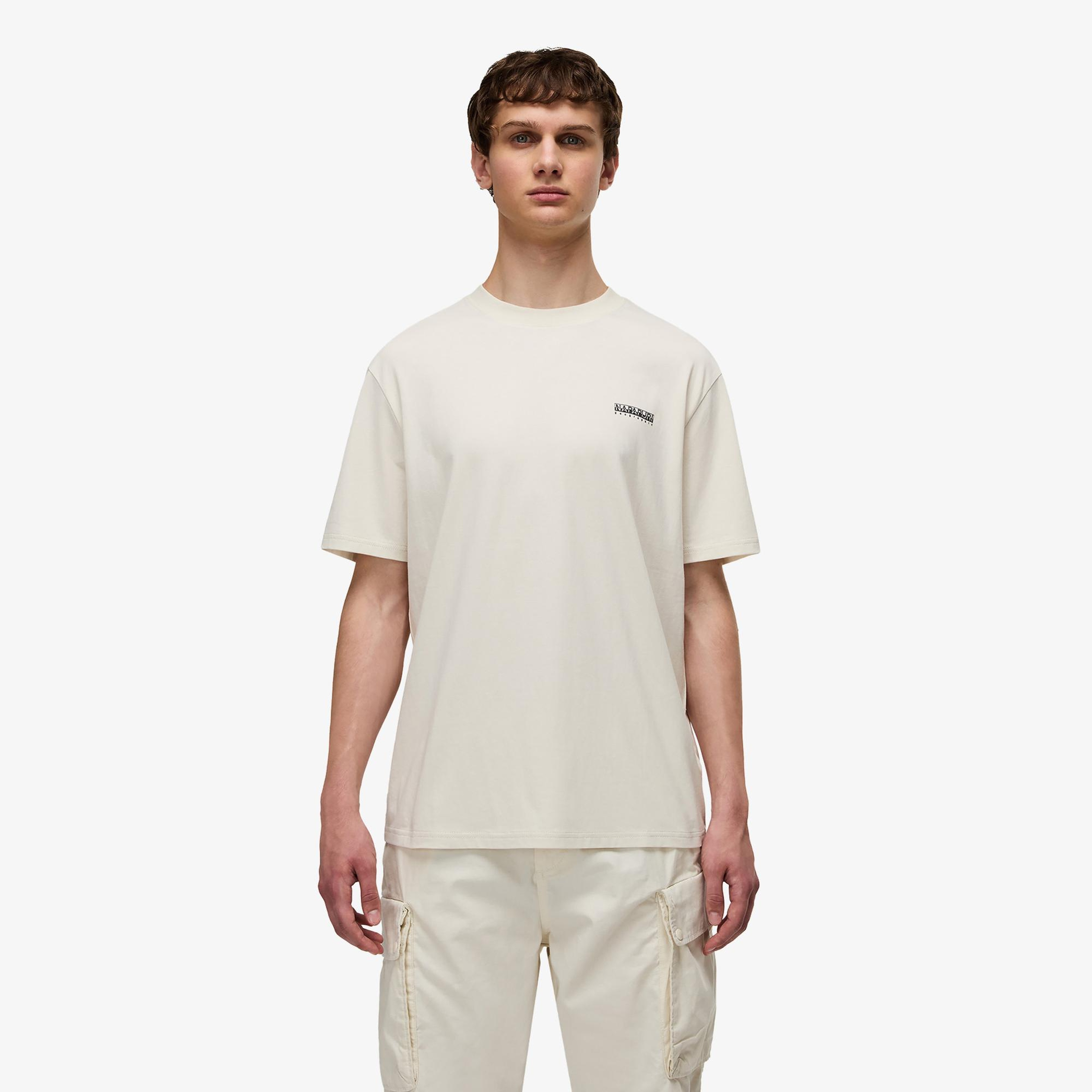 Napapijri S-Small Box Erkek Bej T-Shirt