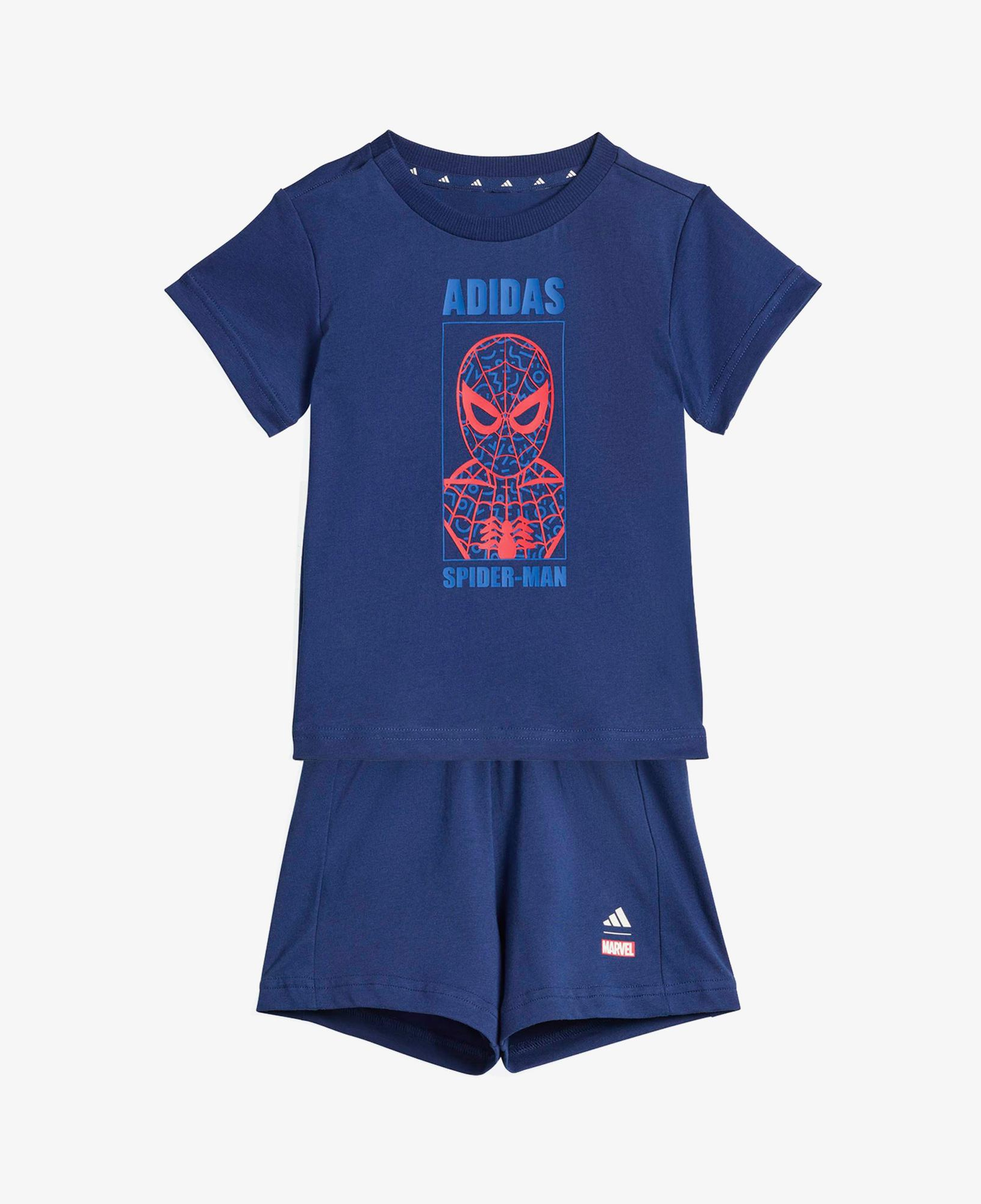 adidas Marvel Set Çocuk Mavi Şort Takım