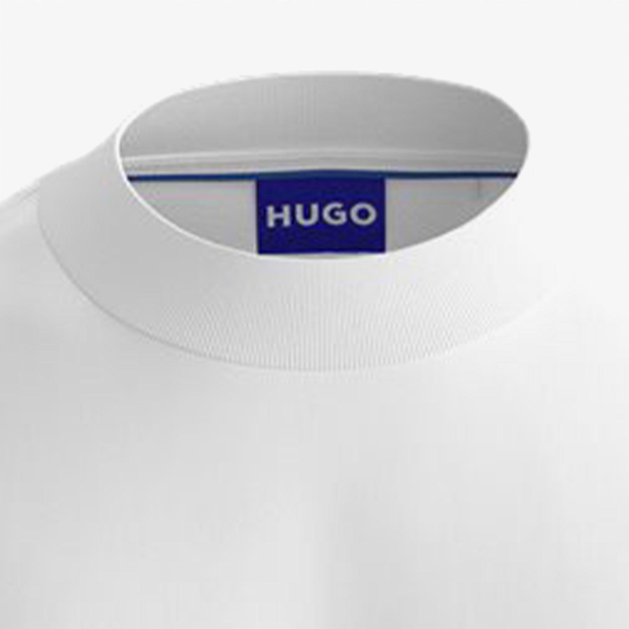 Hugo Boss Logo Patch Erkek Beyaz T-Shirt